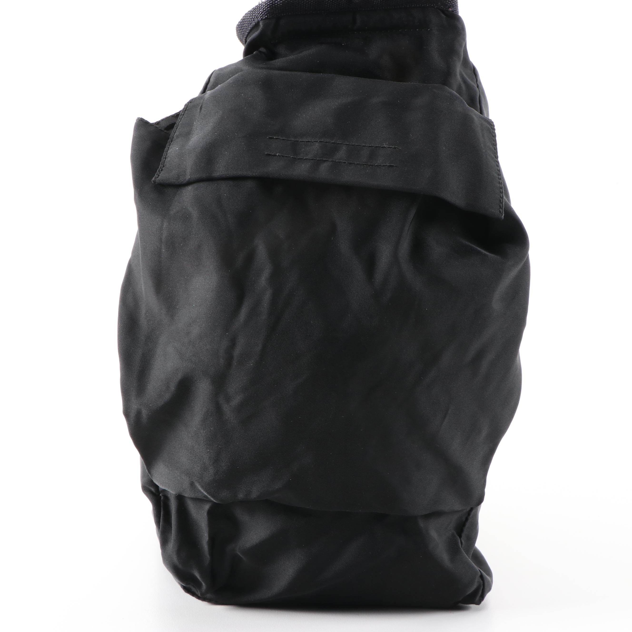 Prada Tessuto Black Nylon Drawstring Bag