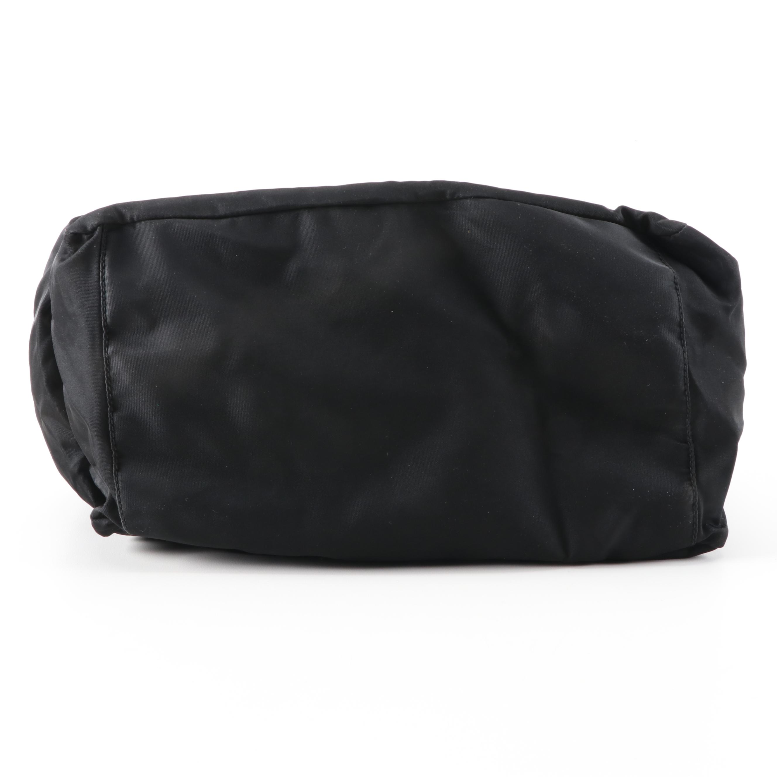 Prada Tessuto Black Nylon Drawstring Bag