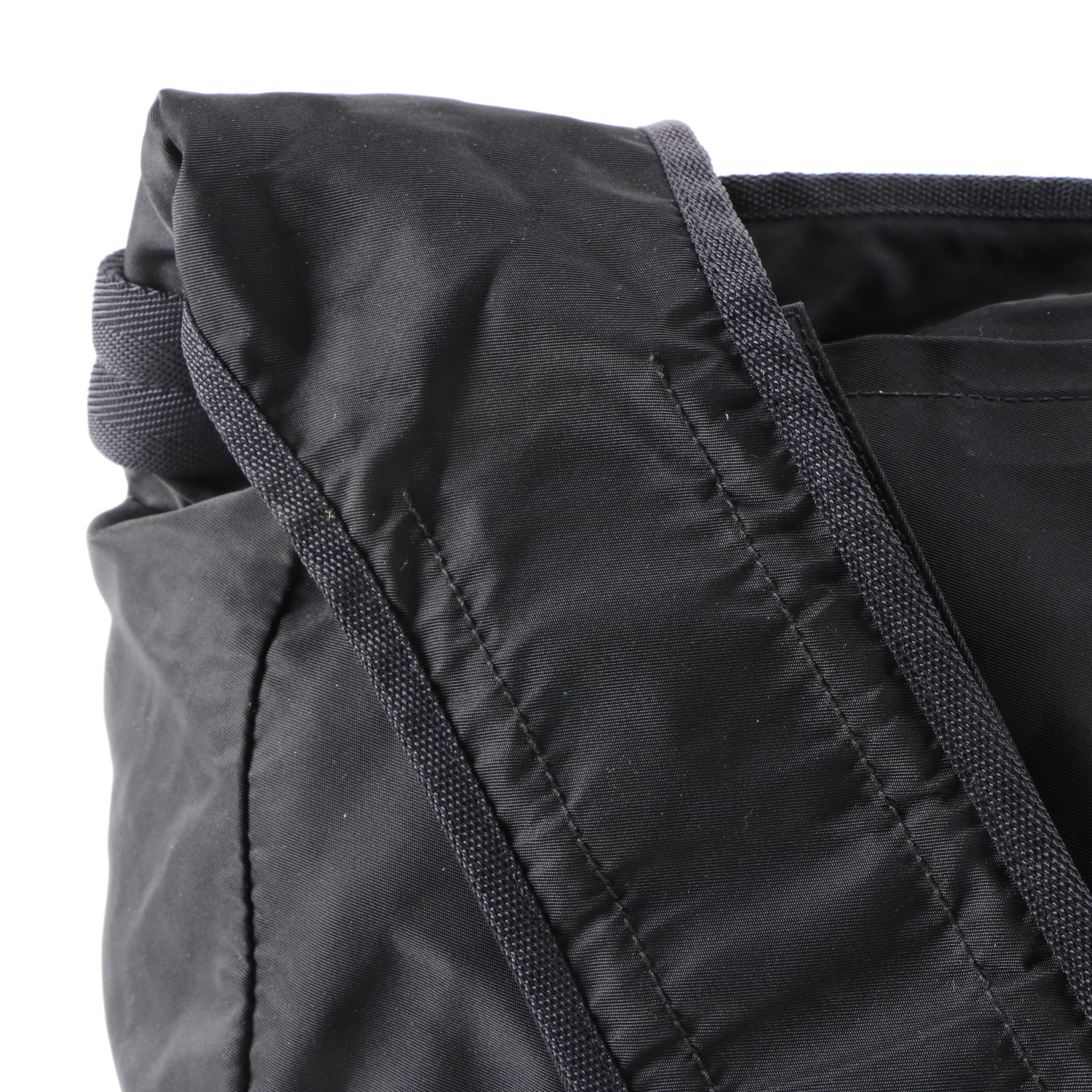 Prada Tessuto Black Nylon Drawstring Bag