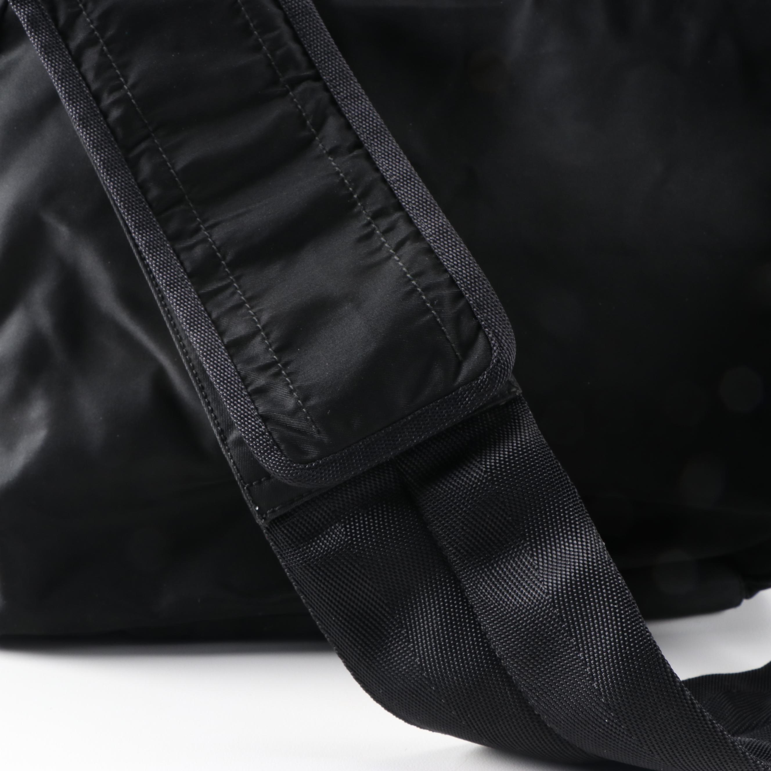 Prada Tessuto Black Nylon Drawstring Bag