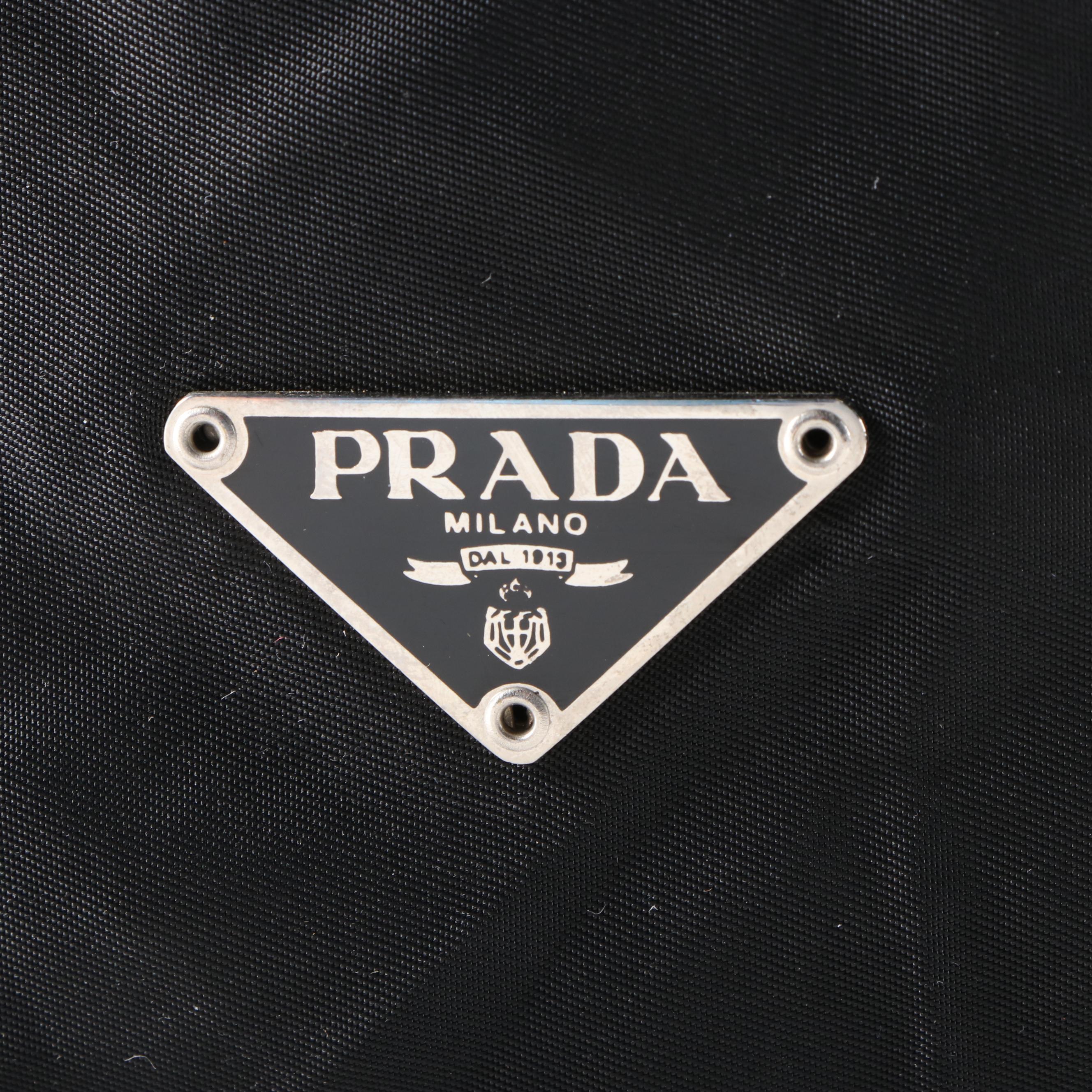 Prada Tessuto Black Nylon Drawstring Bag
