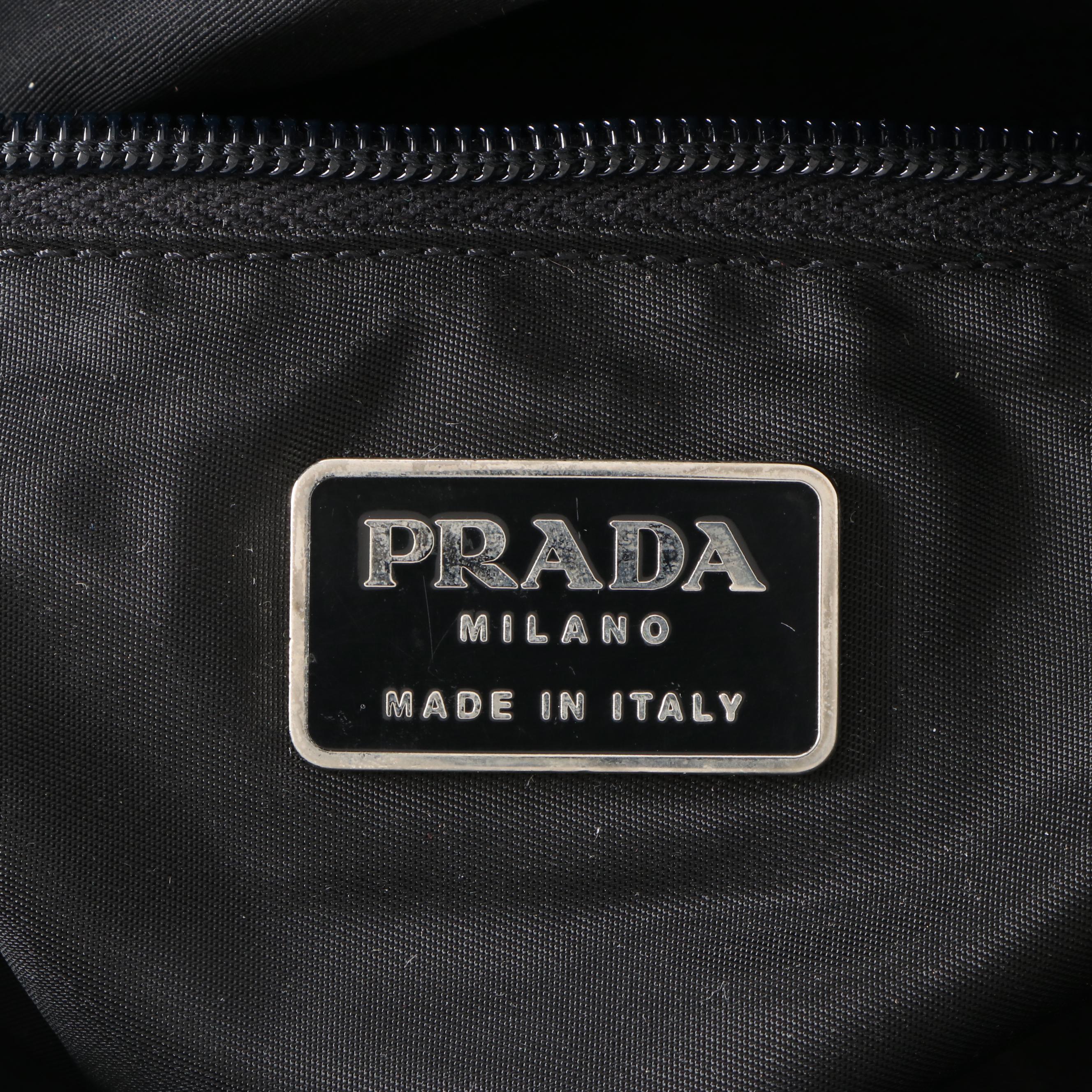 Prada Tessuto Black Nylon Drawstring Bag