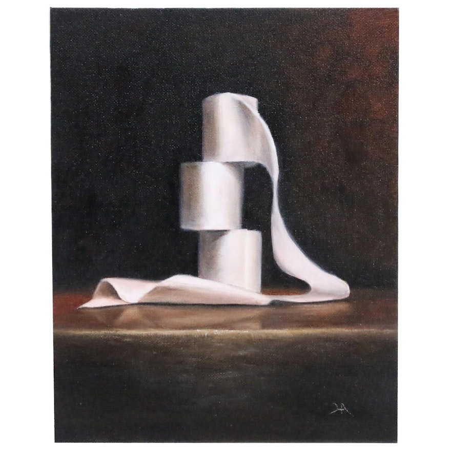 Houra H. Alghizzi Oil Painting "Stacked", 2020