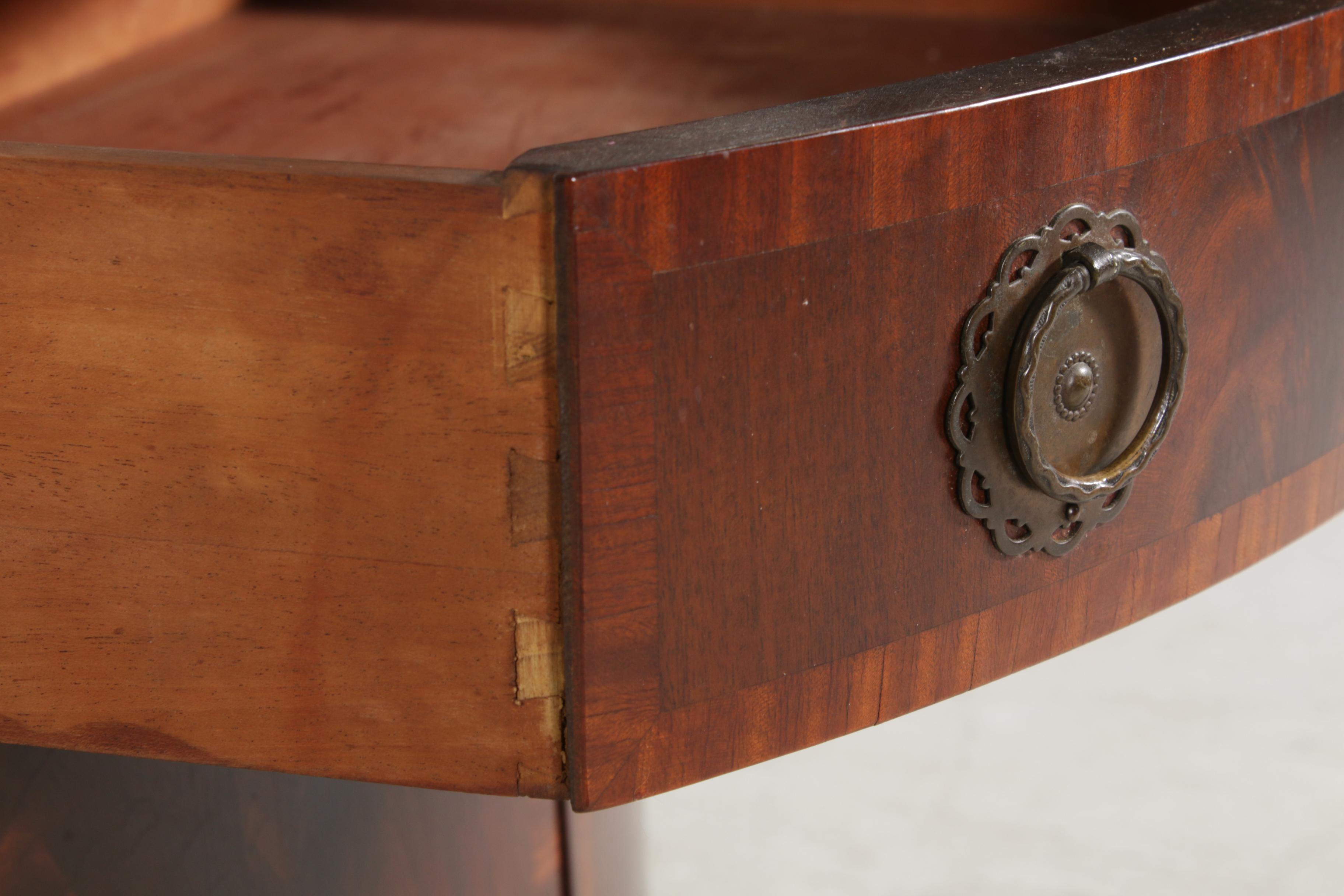 Johnson-Handley-Johnson Co. Hepplewhite Style Hardwood Demilune Commode