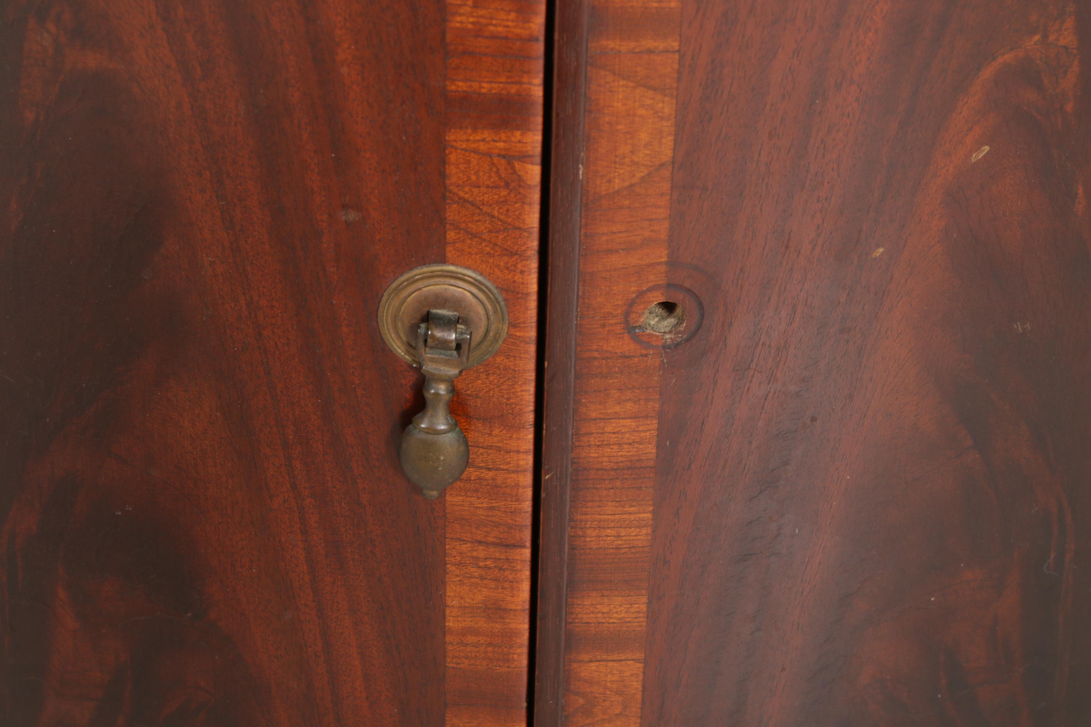 Johnson-Handley-Johnson Co. Hepplewhite Style Hardwood Demilune Commode