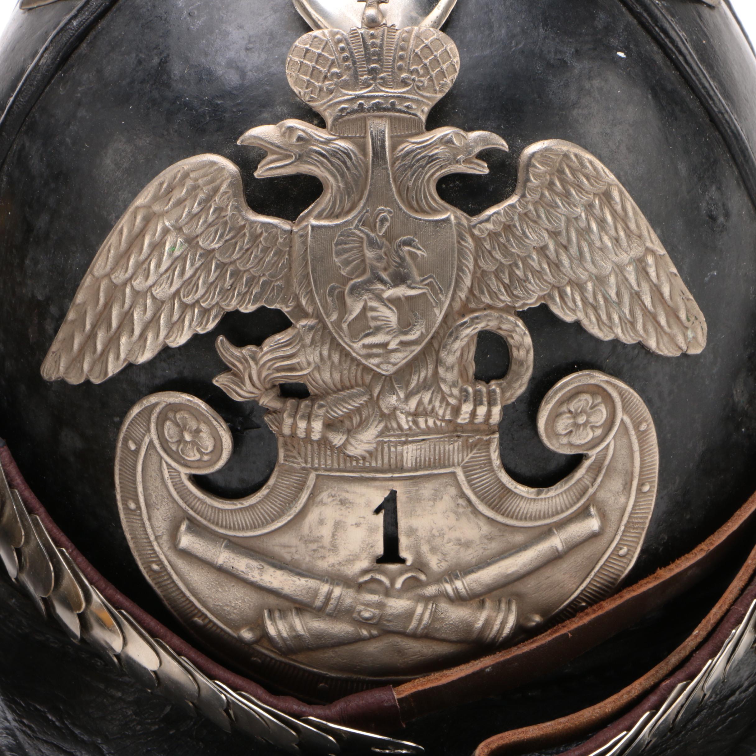 Fine Replica Models of German and Russian Pickelhaube Style Military Helmets