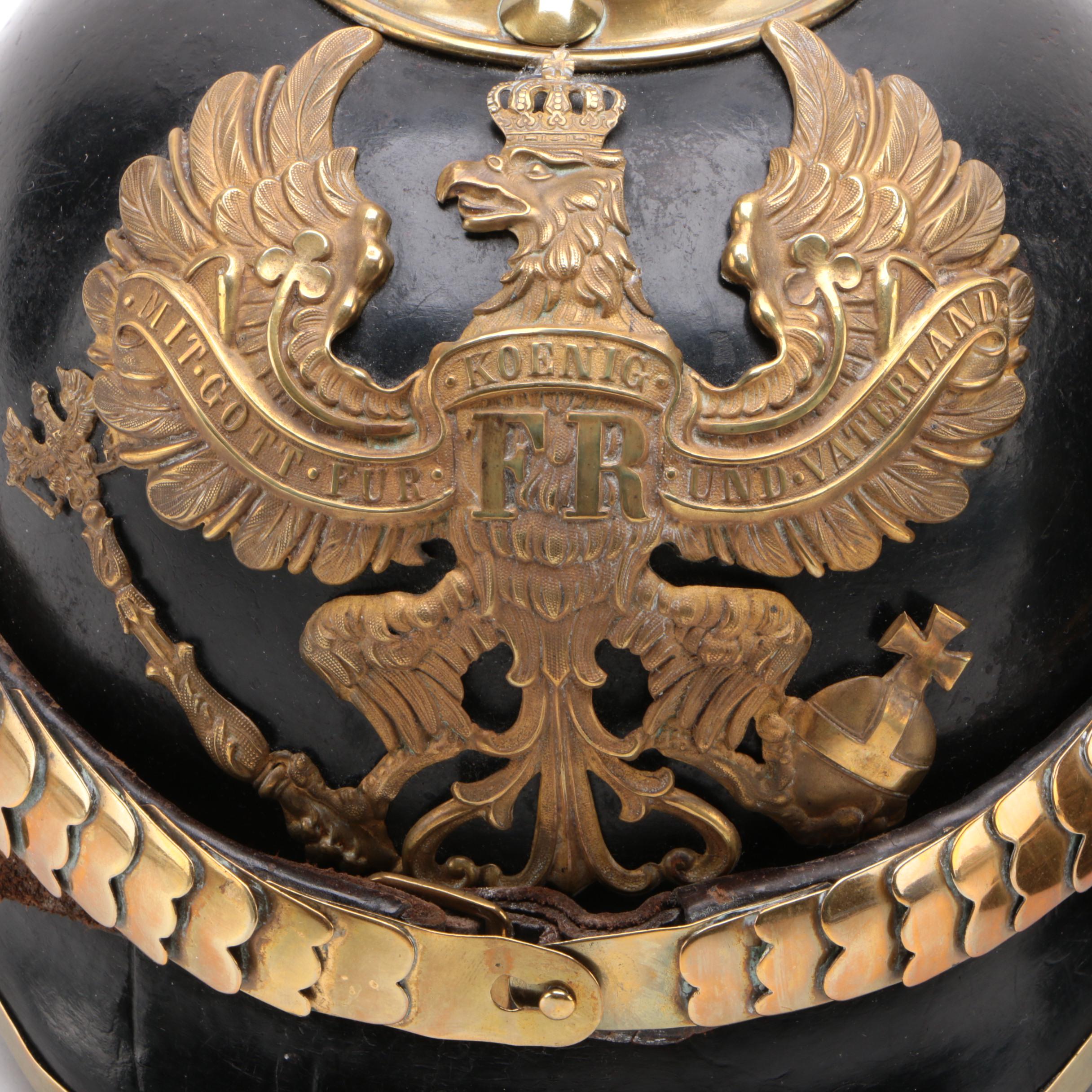 Fine Replica Models of German and Russian Pickelhaube Style Military Helmets