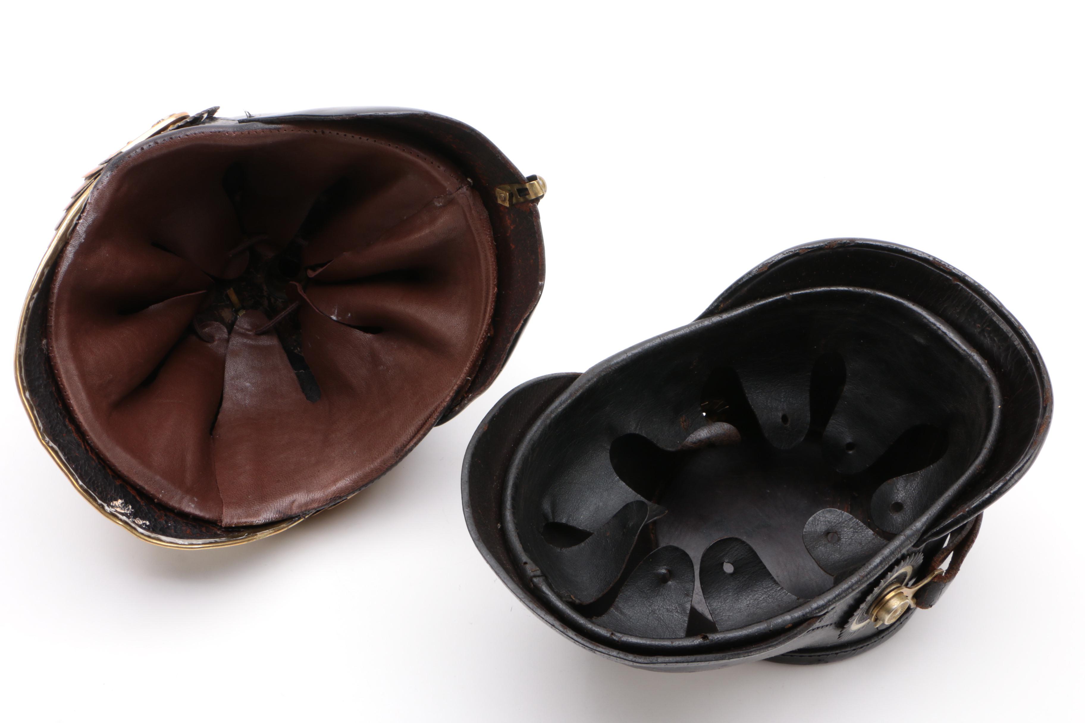 Fine Replica Models of German and Russian Pickelhaube Style Military Helmets