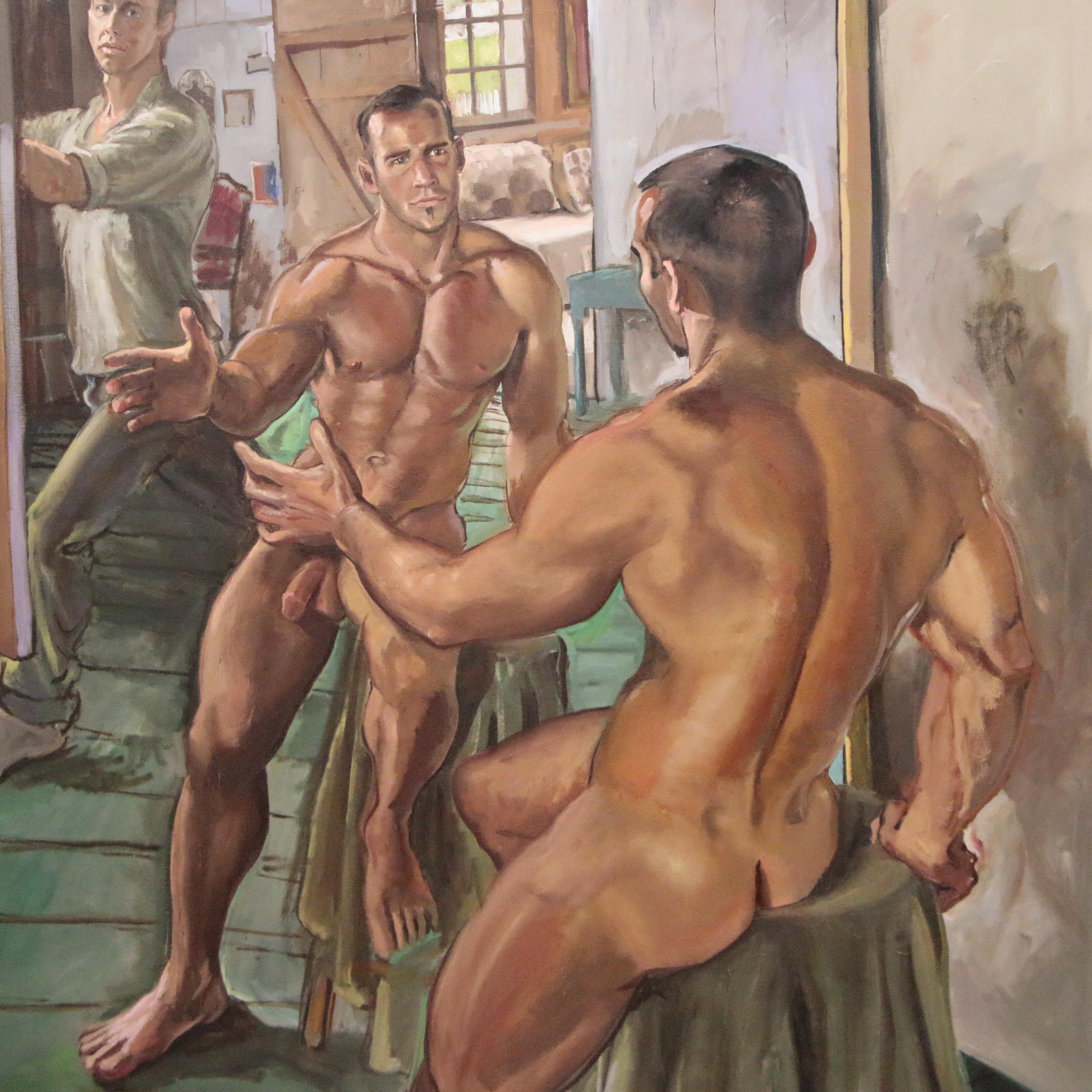 Joseph Fanelli Monumental Oil Painting "Matthew in the Mirror"