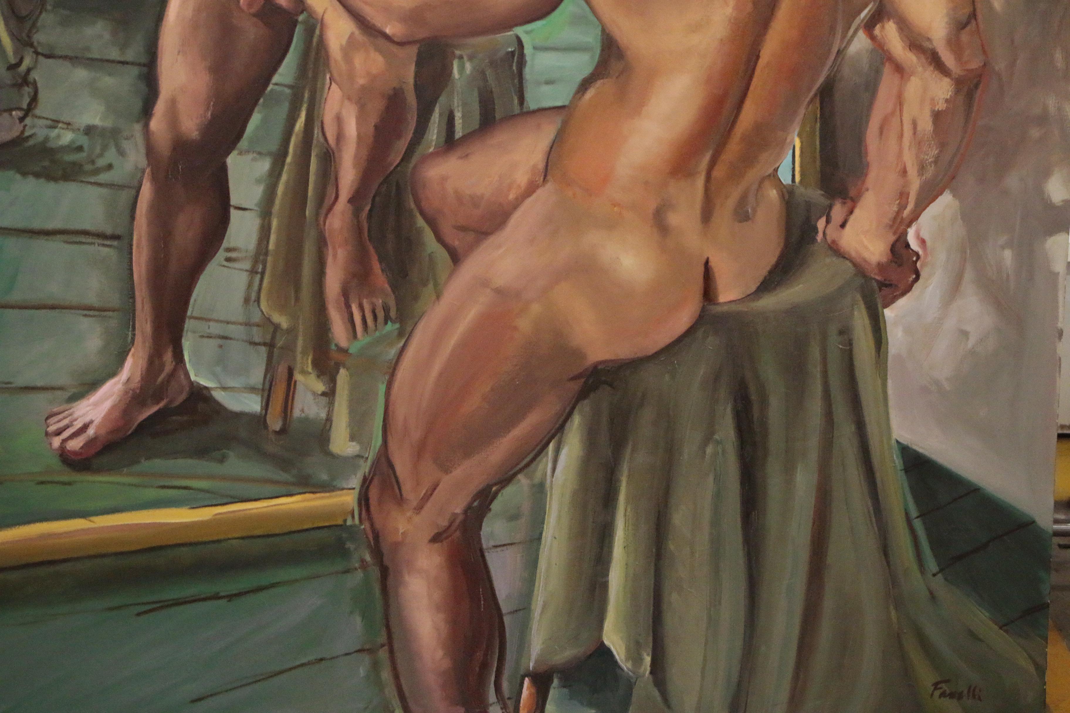 Joseph Fanelli Monumental Oil Painting "Matthew in the Mirror"