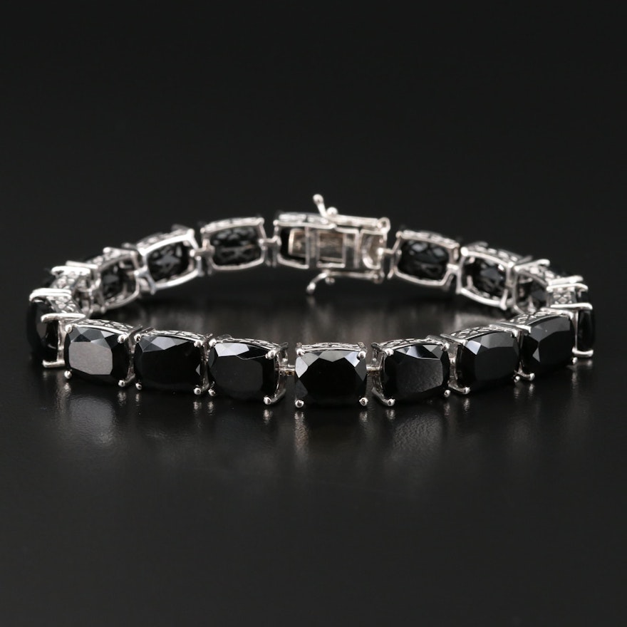 Sterling Silver Tourmaline Line Bracelet