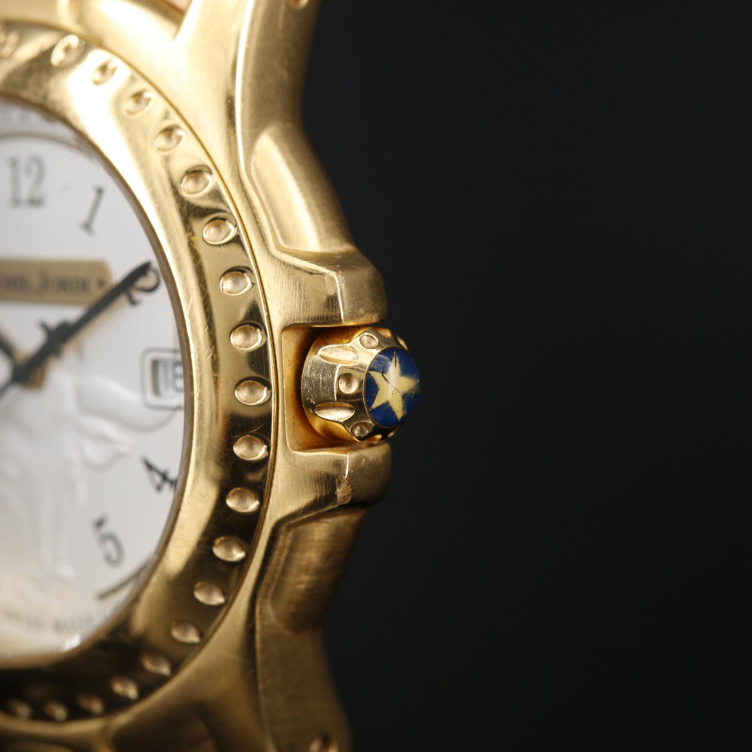 Michael Jordi Texas Longhorn Gold Tone Quartz Watch