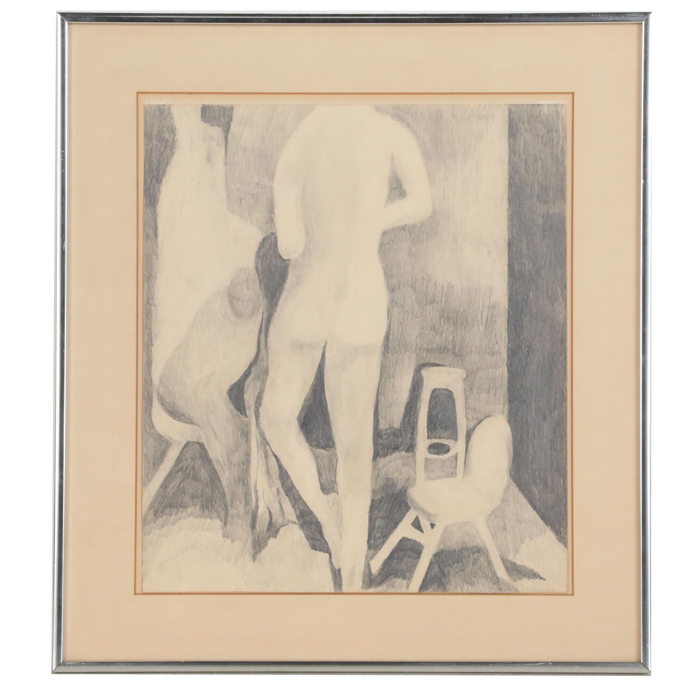 Lynne Meyers Gordon Graphite Drawing "Nude Figures"