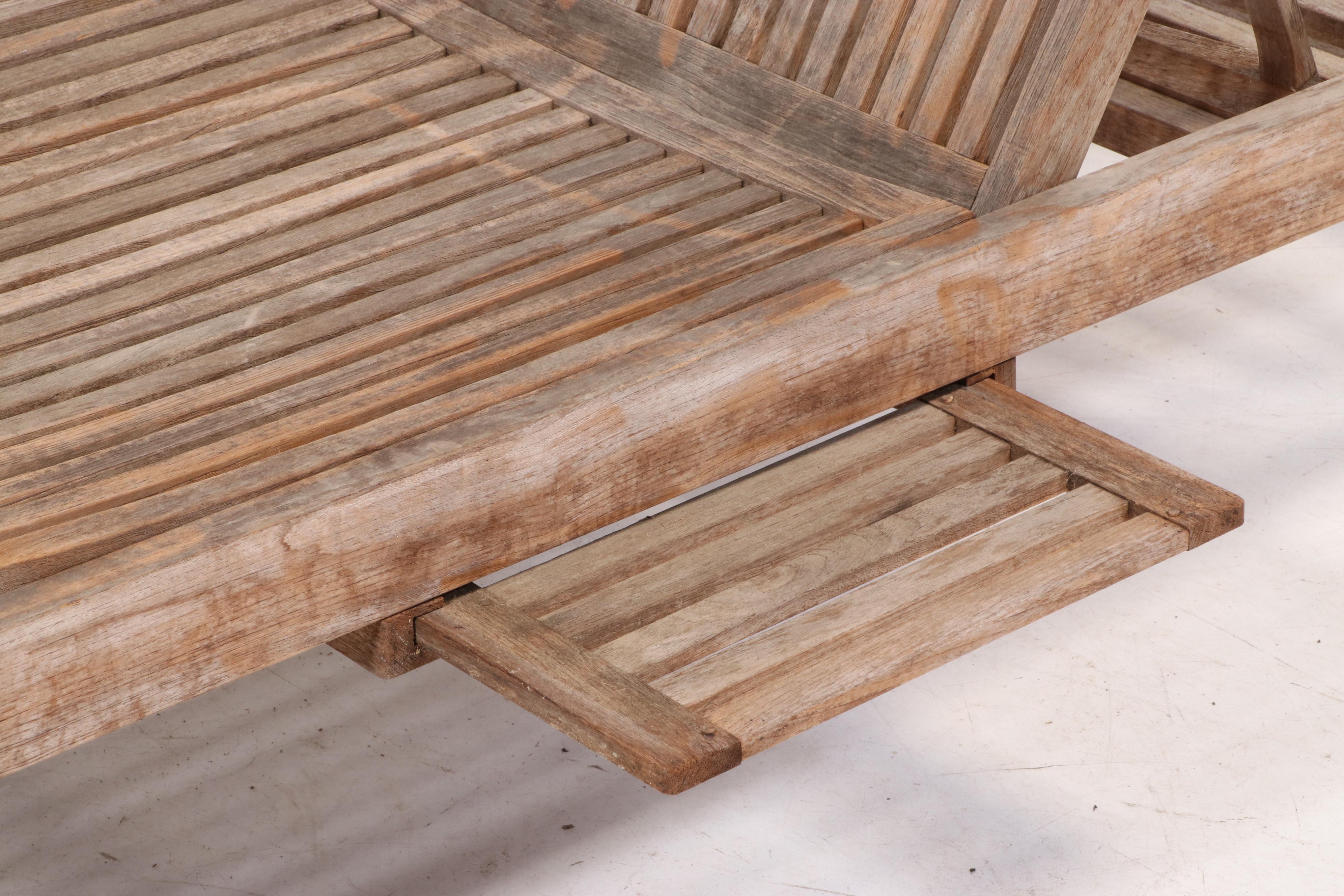 Avignon Collection by Smith & Hawken Teak Chaise Lounge Chairs