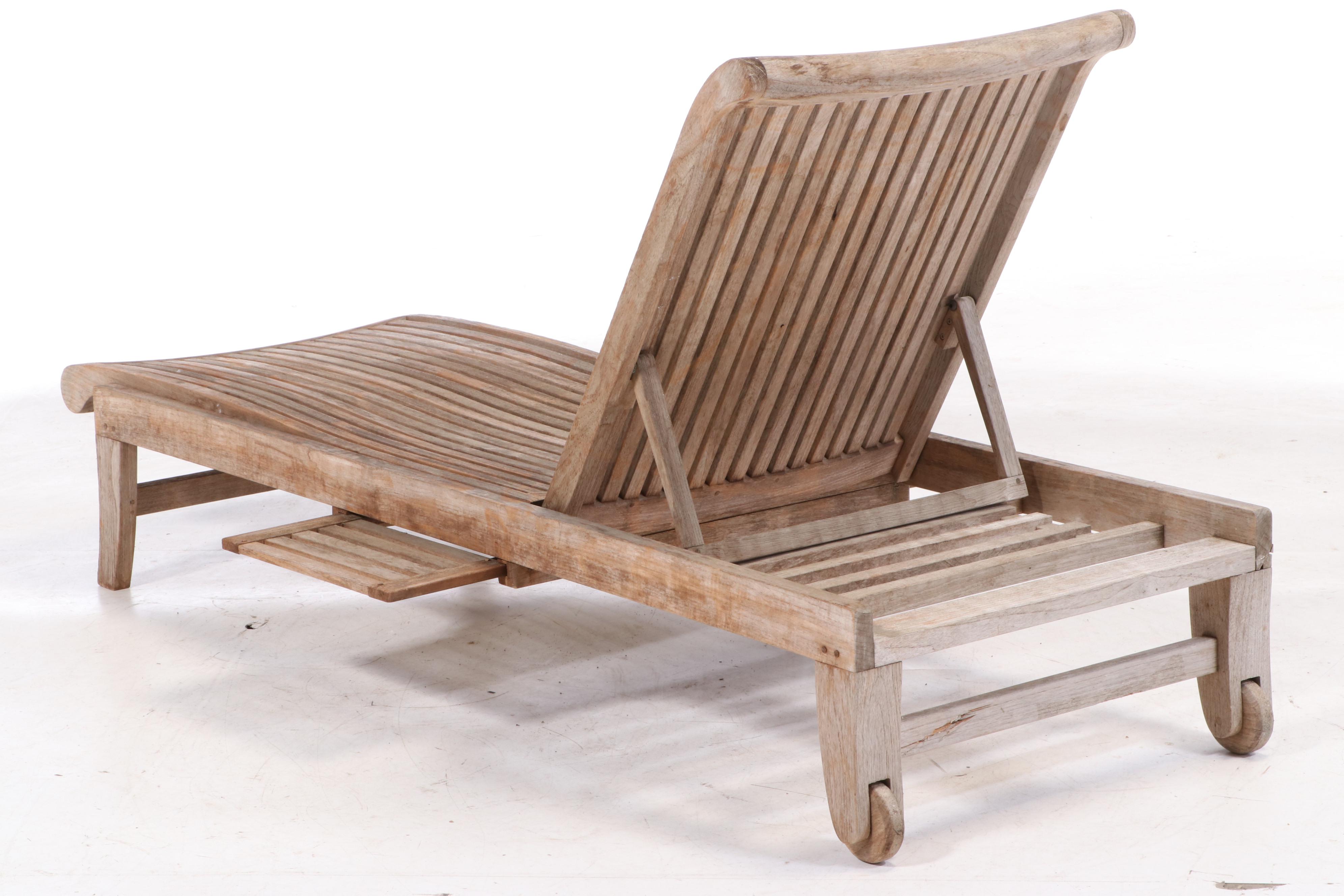 Avignon Collection by Smith & Hawken Teak Chaise Lounge Chairs