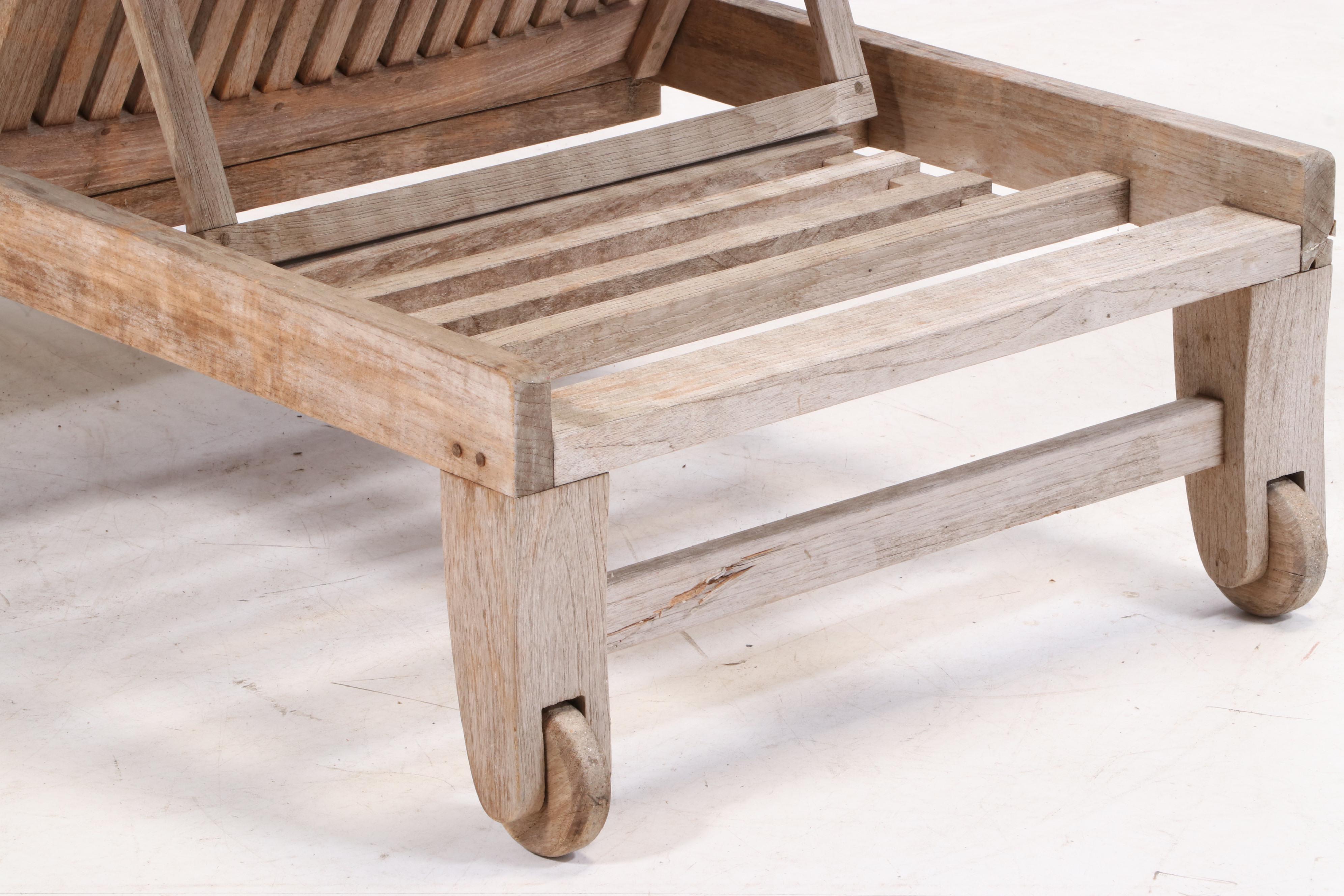 Avignon Collection by Smith & Hawken Teak Chaise Lounge Chairs