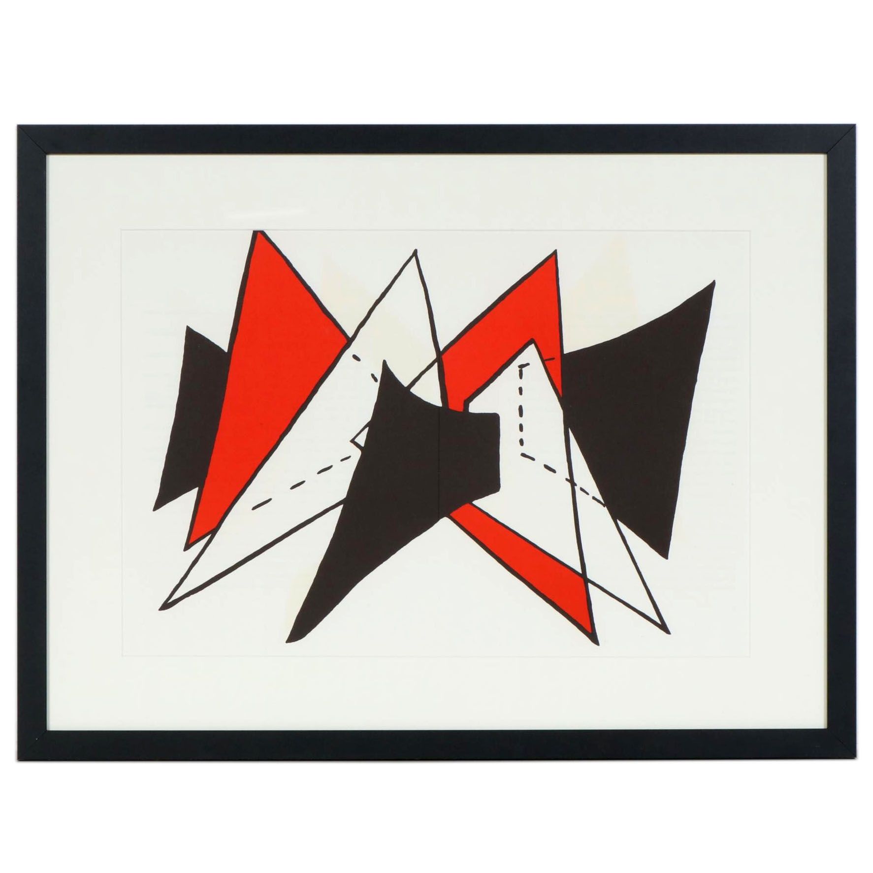 Alexander Calder Double-Page Color Lithograph for "Derrière le Miroir", 1963