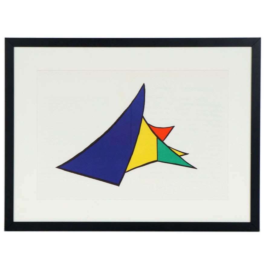 Alexander Calder Double-Page Color Lithograph for "Derrière le Miroir", 1963