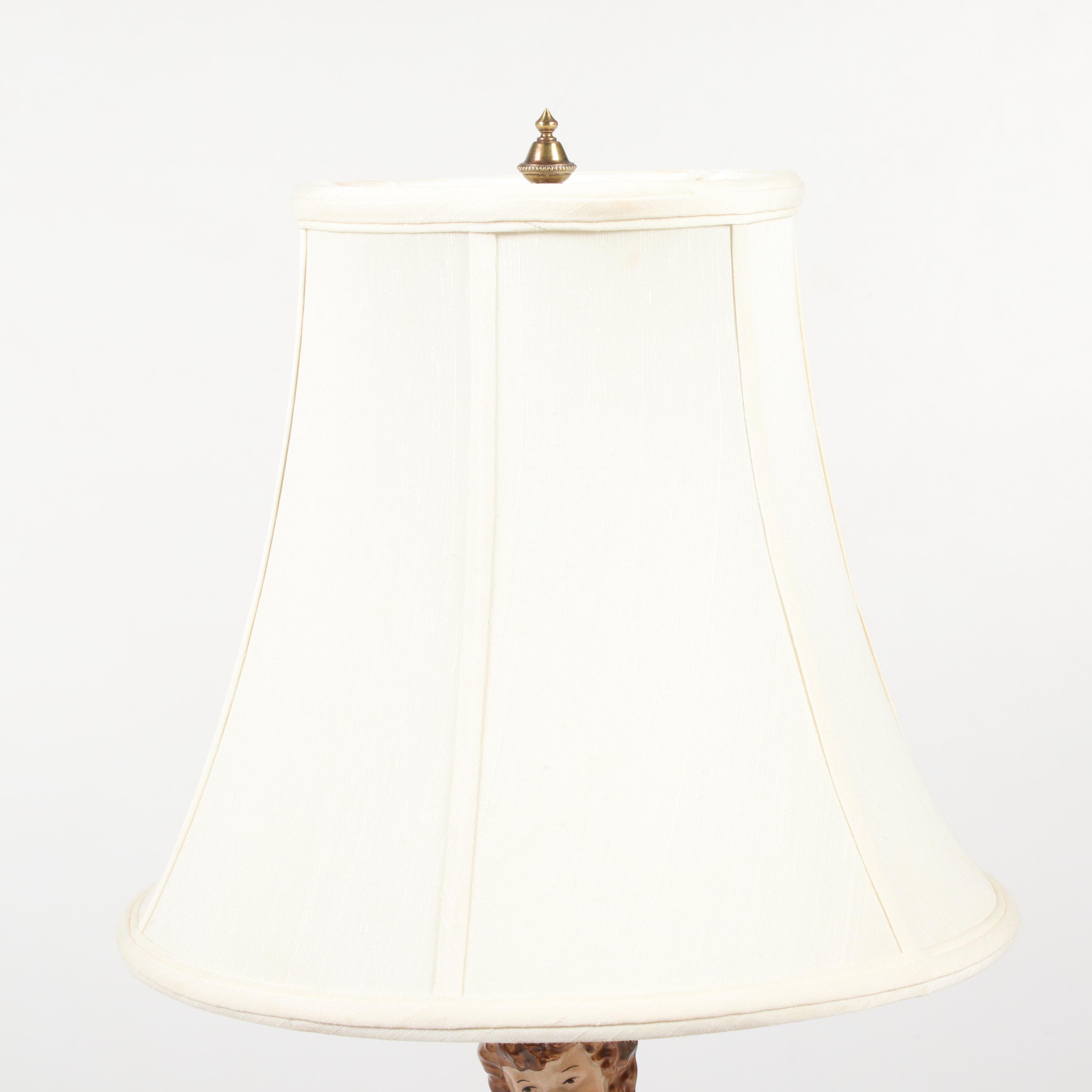 Staffordshire Porcelain Converted Figural Table Lamp