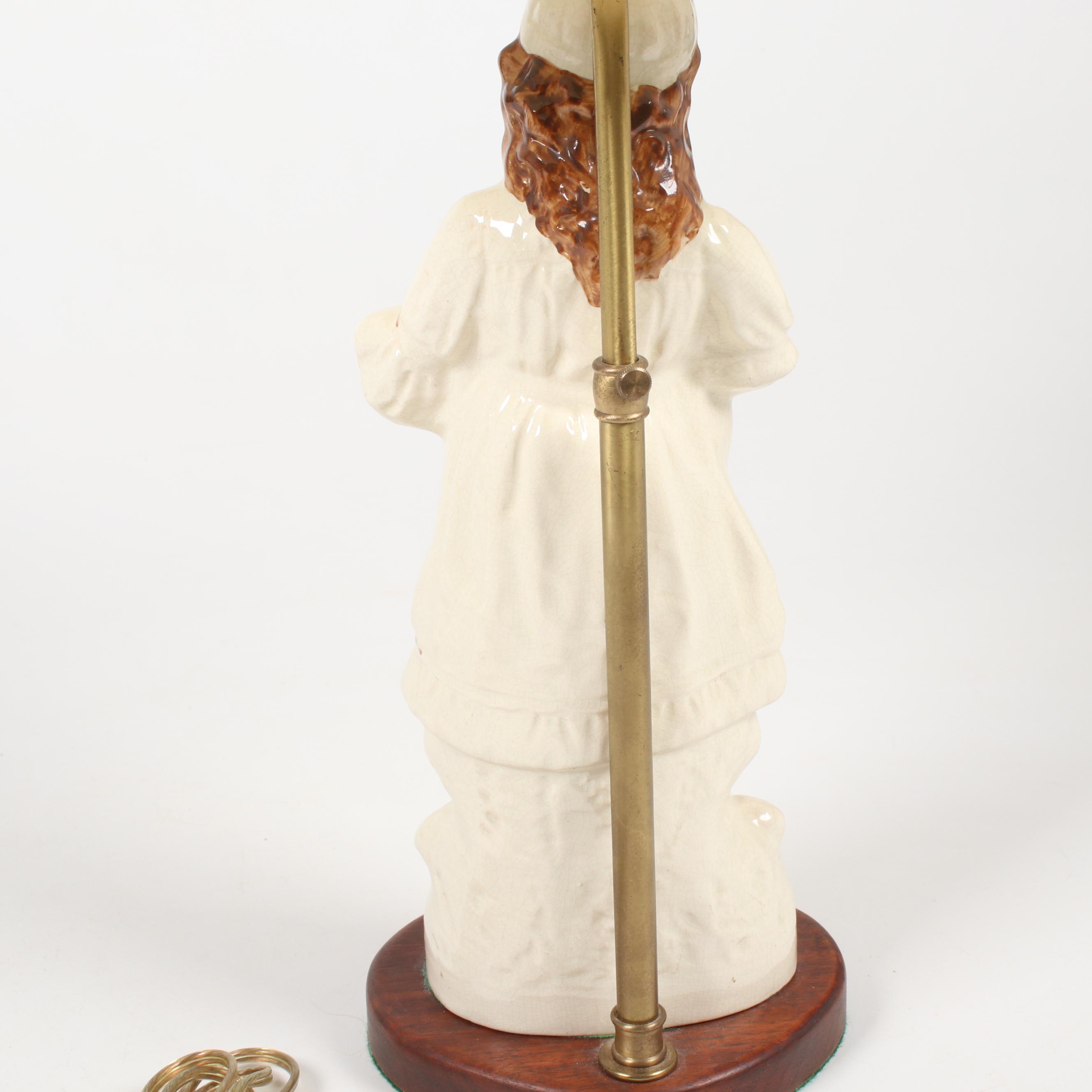 Staffordshire Porcelain Converted Figural Table Lamp