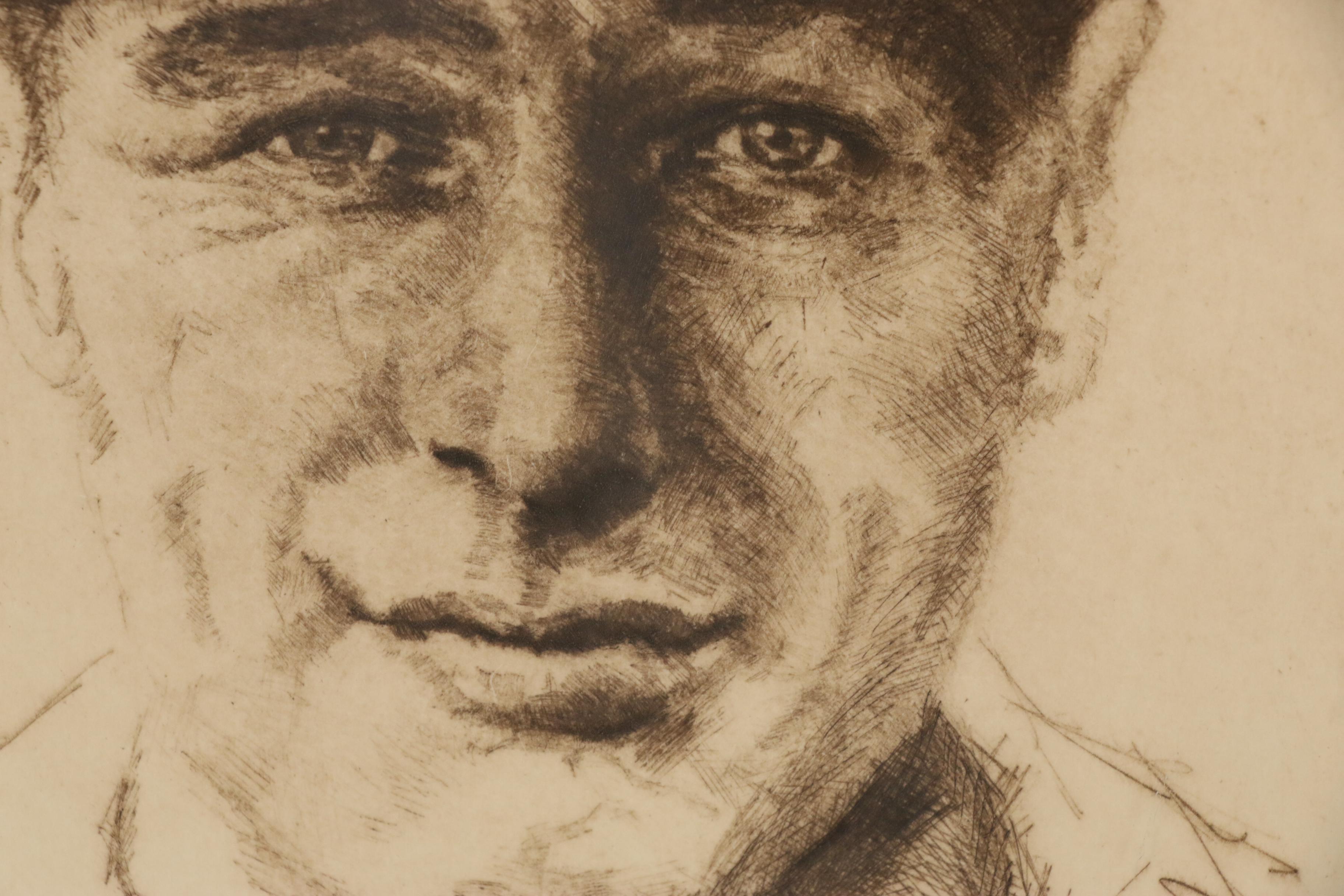 Kent Talmage Bowers Etchings"Lou Gehrig" and "Babe's Homerun", 1992