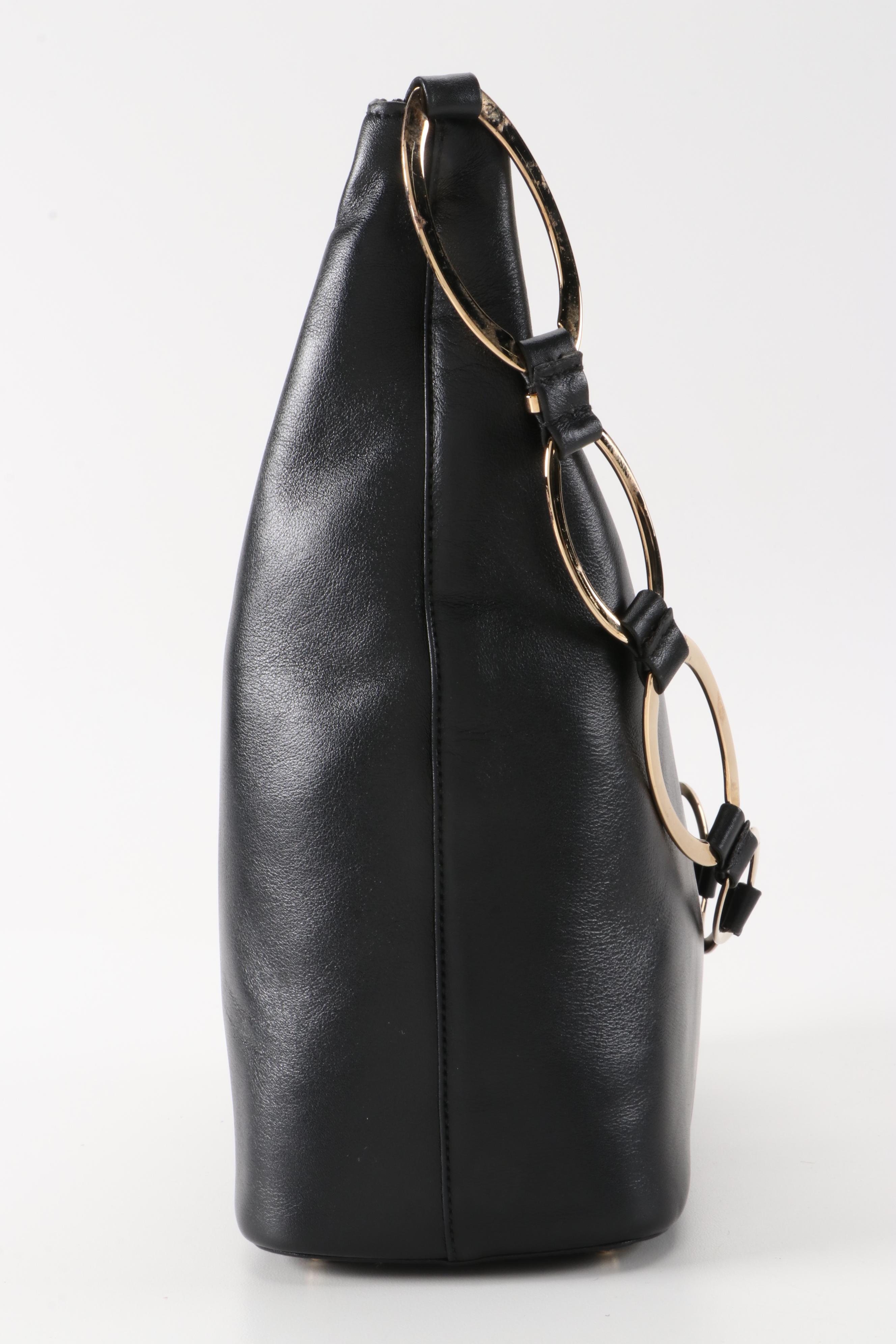 Gucci Heavy Chain Black Leather Shoulder Bag from Saks Fifth Avenue