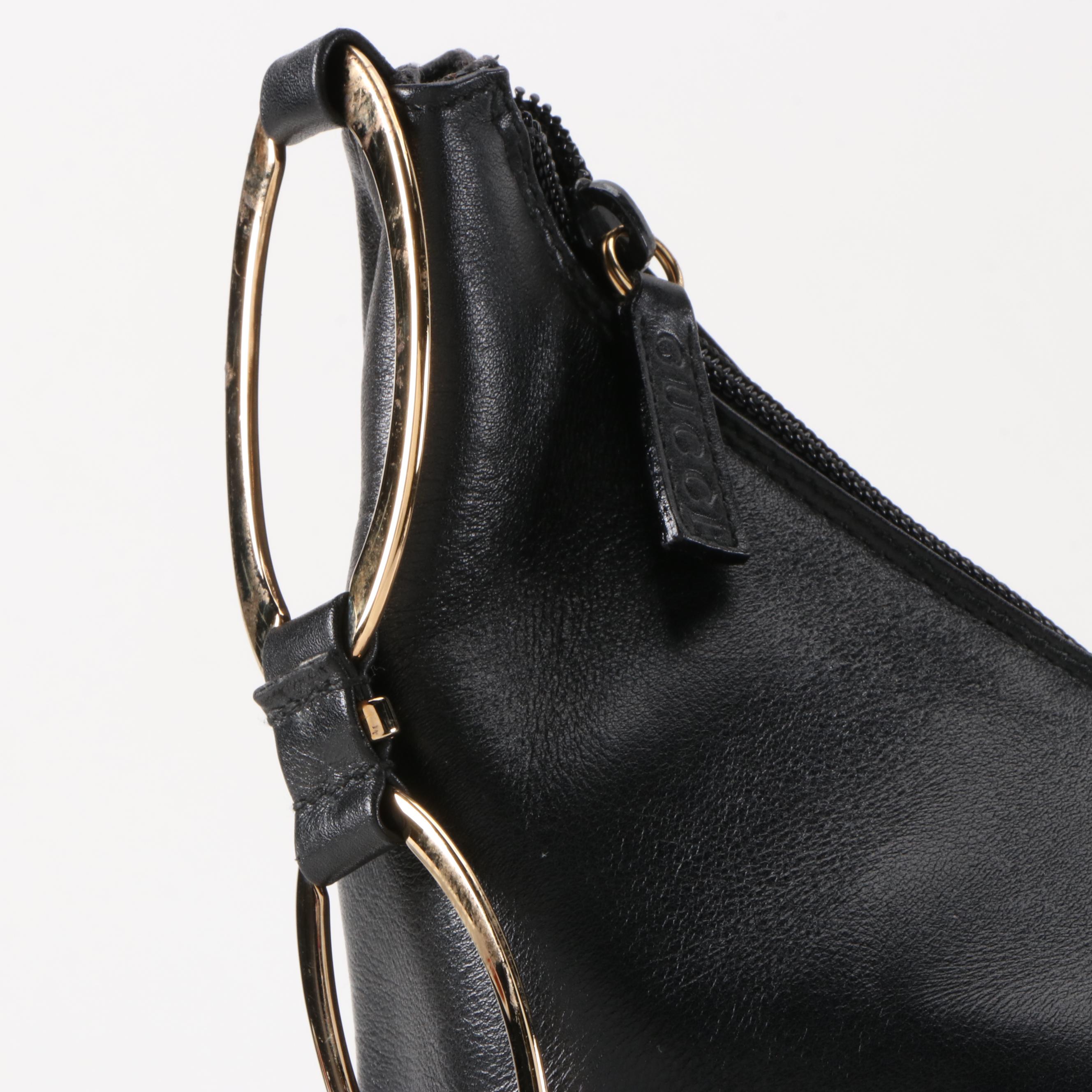 Gucci Heavy Chain Black Leather Shoulder Bag from Saks Fifth Avenue