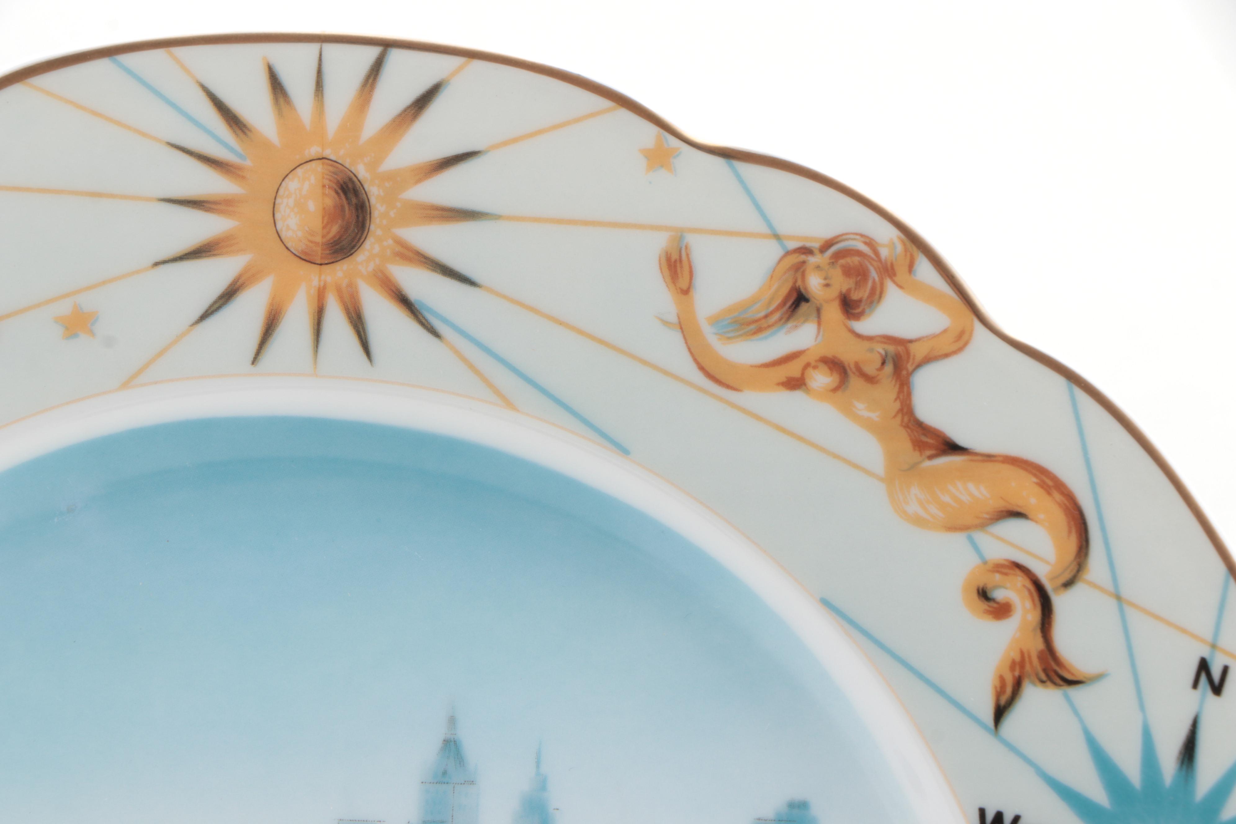 Haviland Limited Edition Porcelain Dinner Plates featuring the "Normandie"