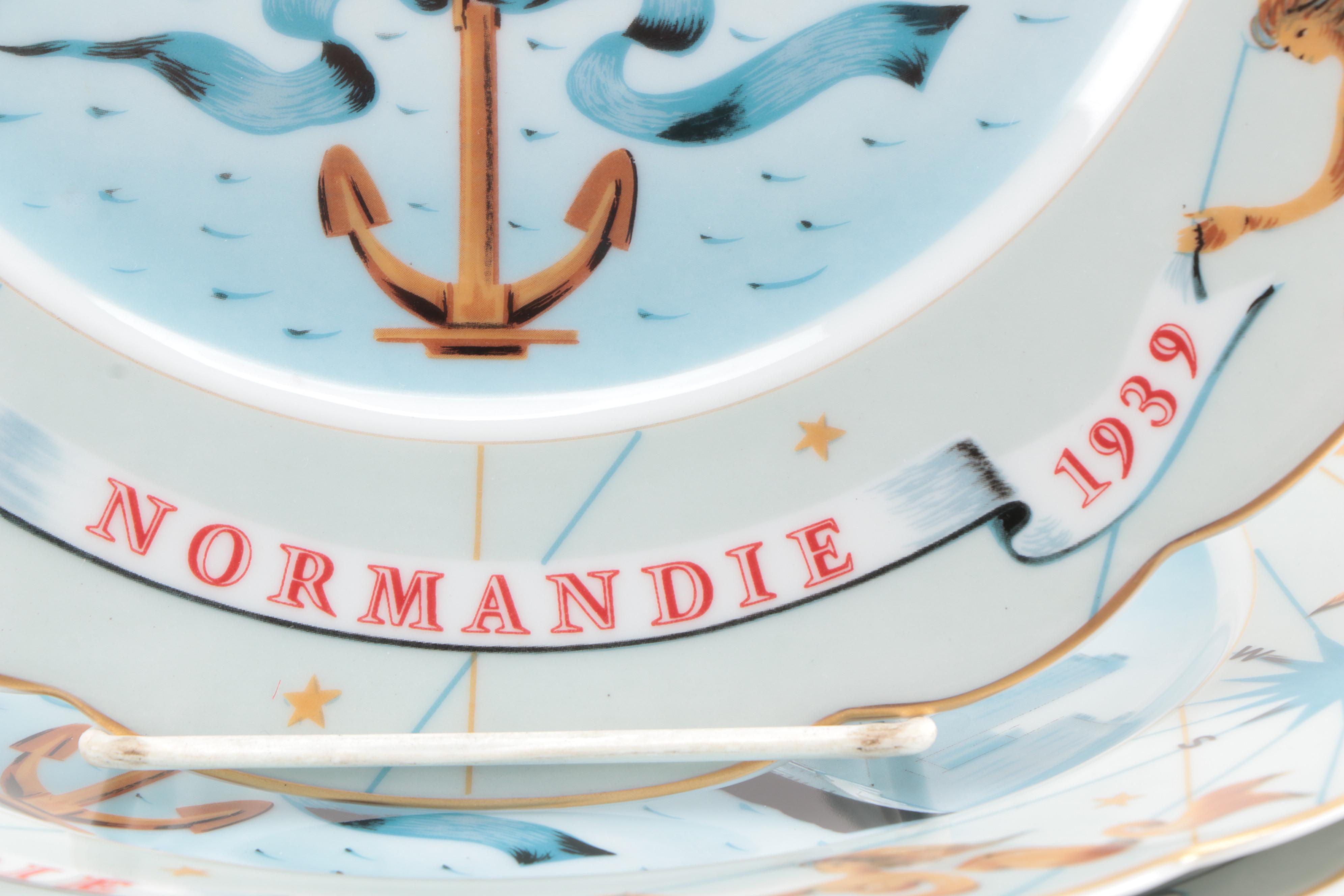 Haviland Limited Edition Porcelain Dinner Plates featuring the "Normandie"