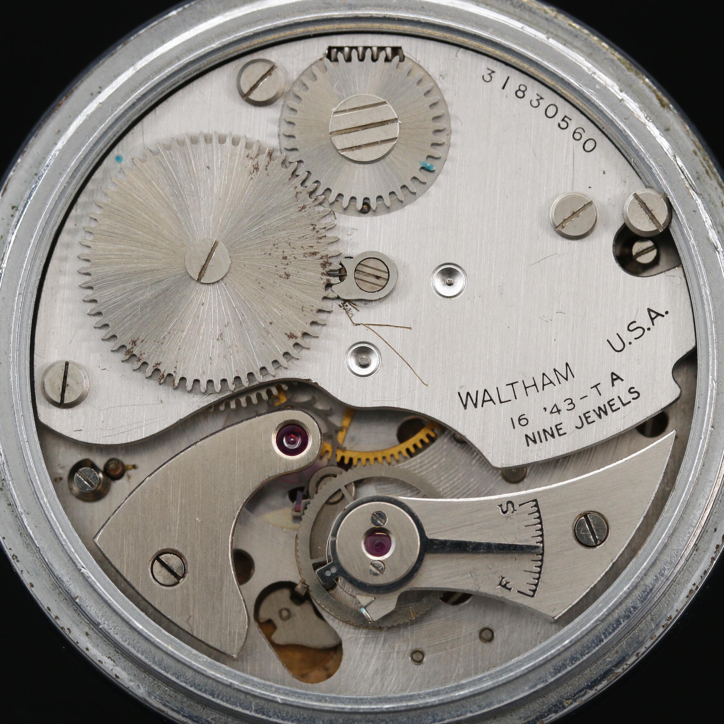 1943 Waltham "A-8" U.S. Military Ground Speed Stopwatch