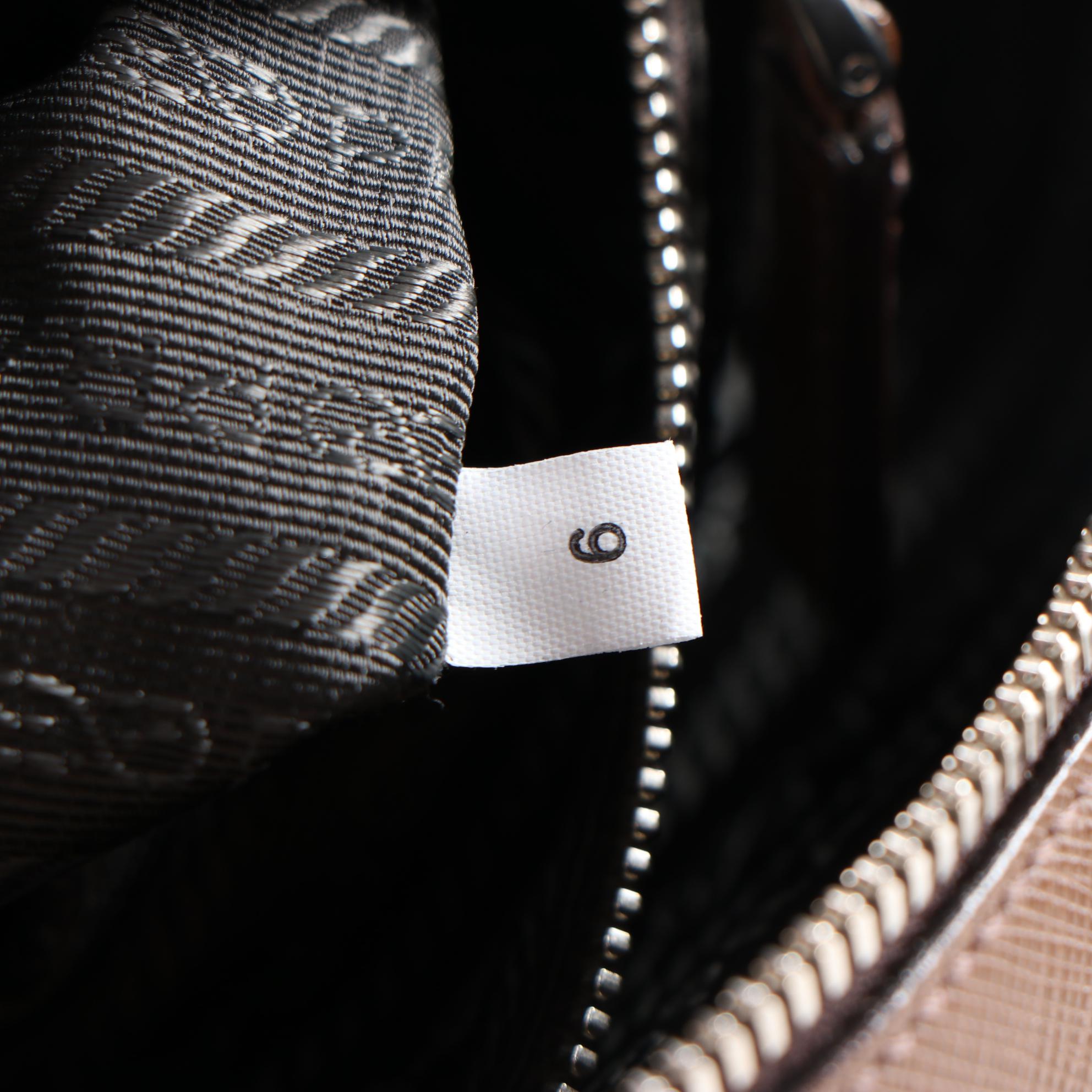 Prada Bauletto Shoulder Bag in Brown Saffiano Leather