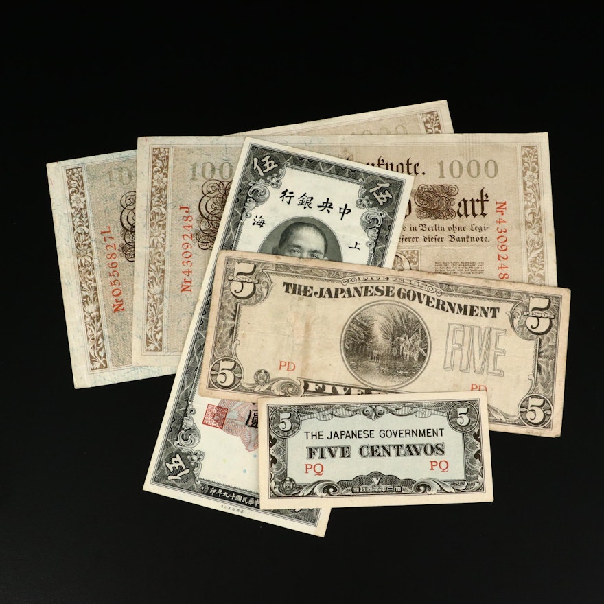 Vintage International Currency, Early 20th Century