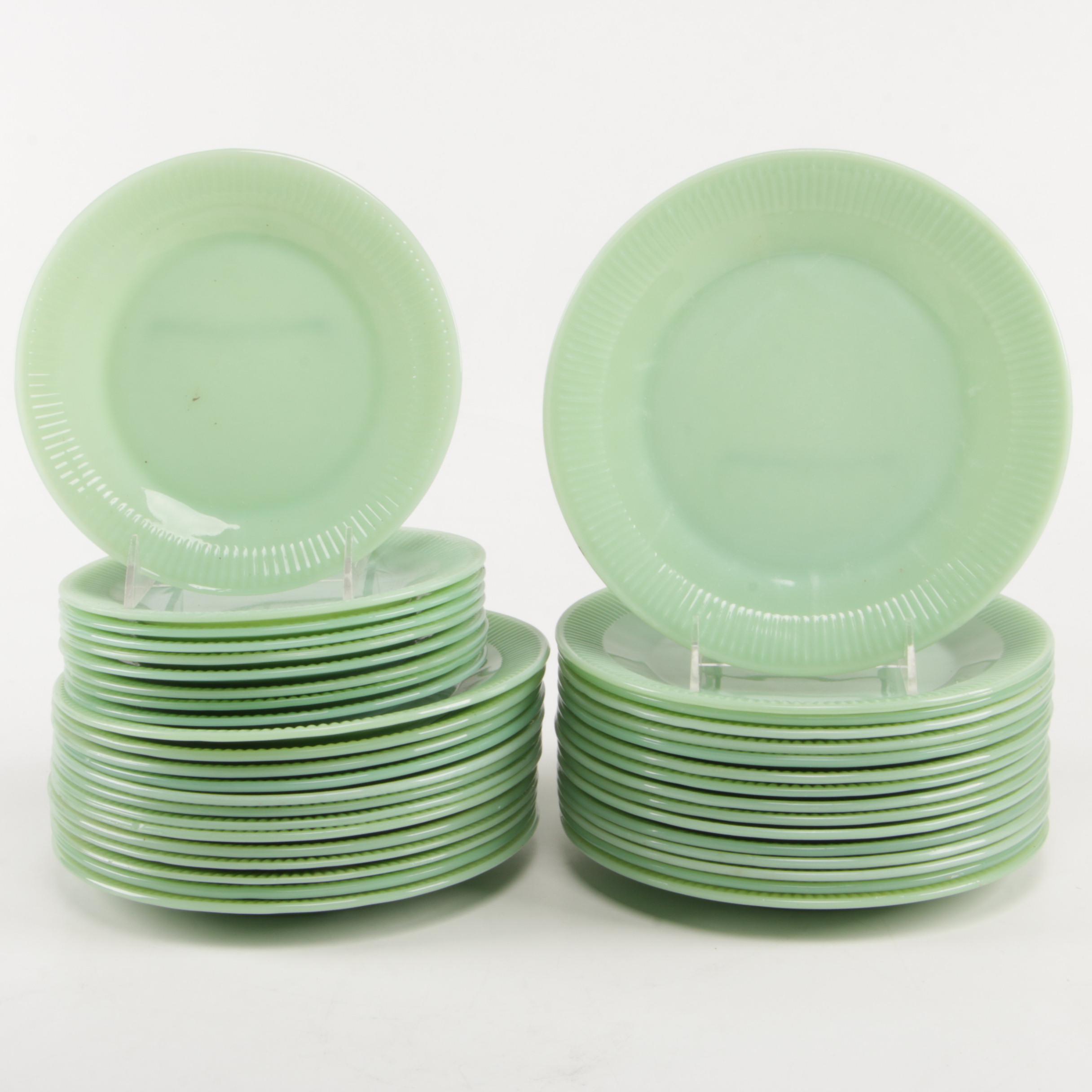 Anchor Hocking Fire-King "Jane Ray Jadeite" Glass Dinnerware