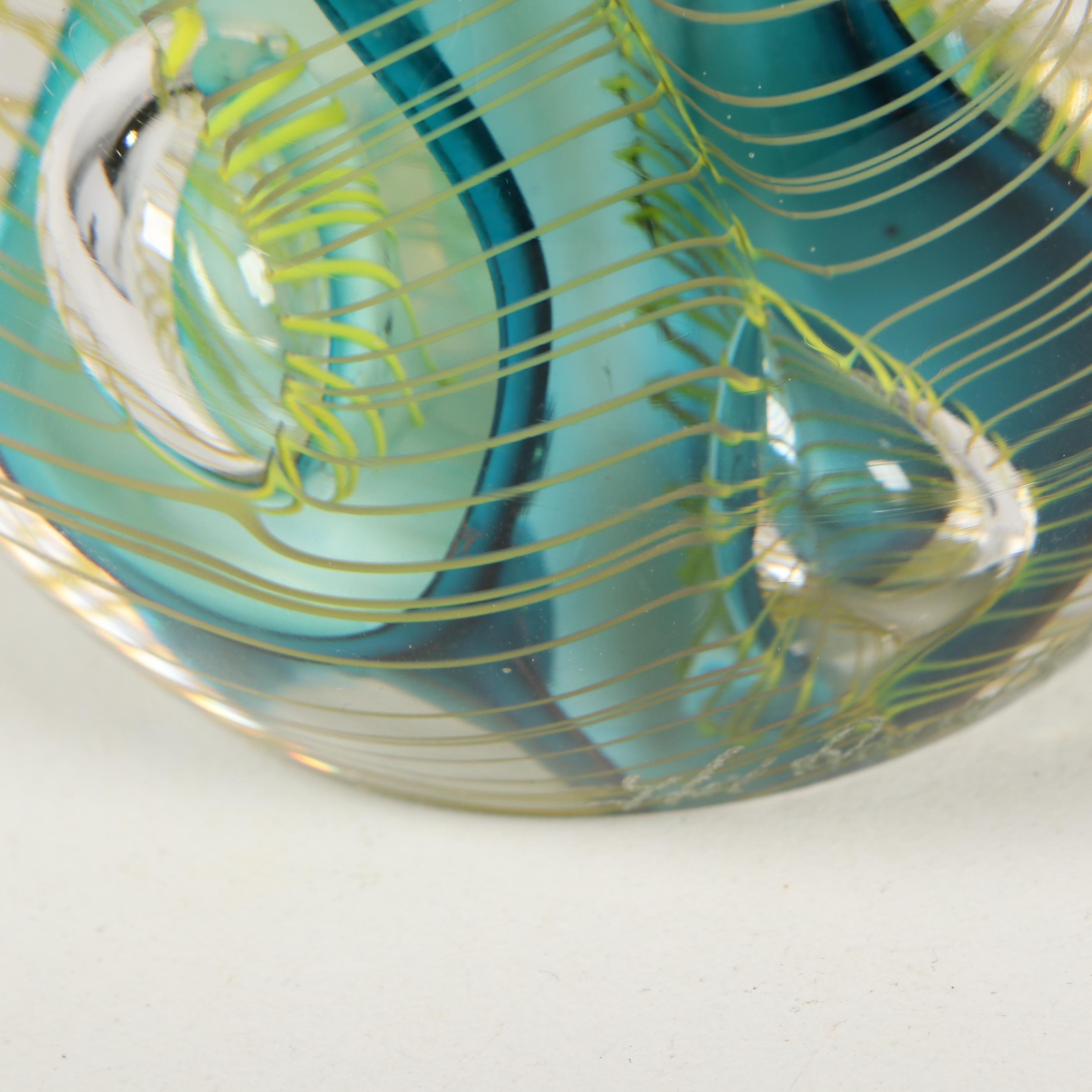 Hal David Berger Art Glass Paperweight, 1991