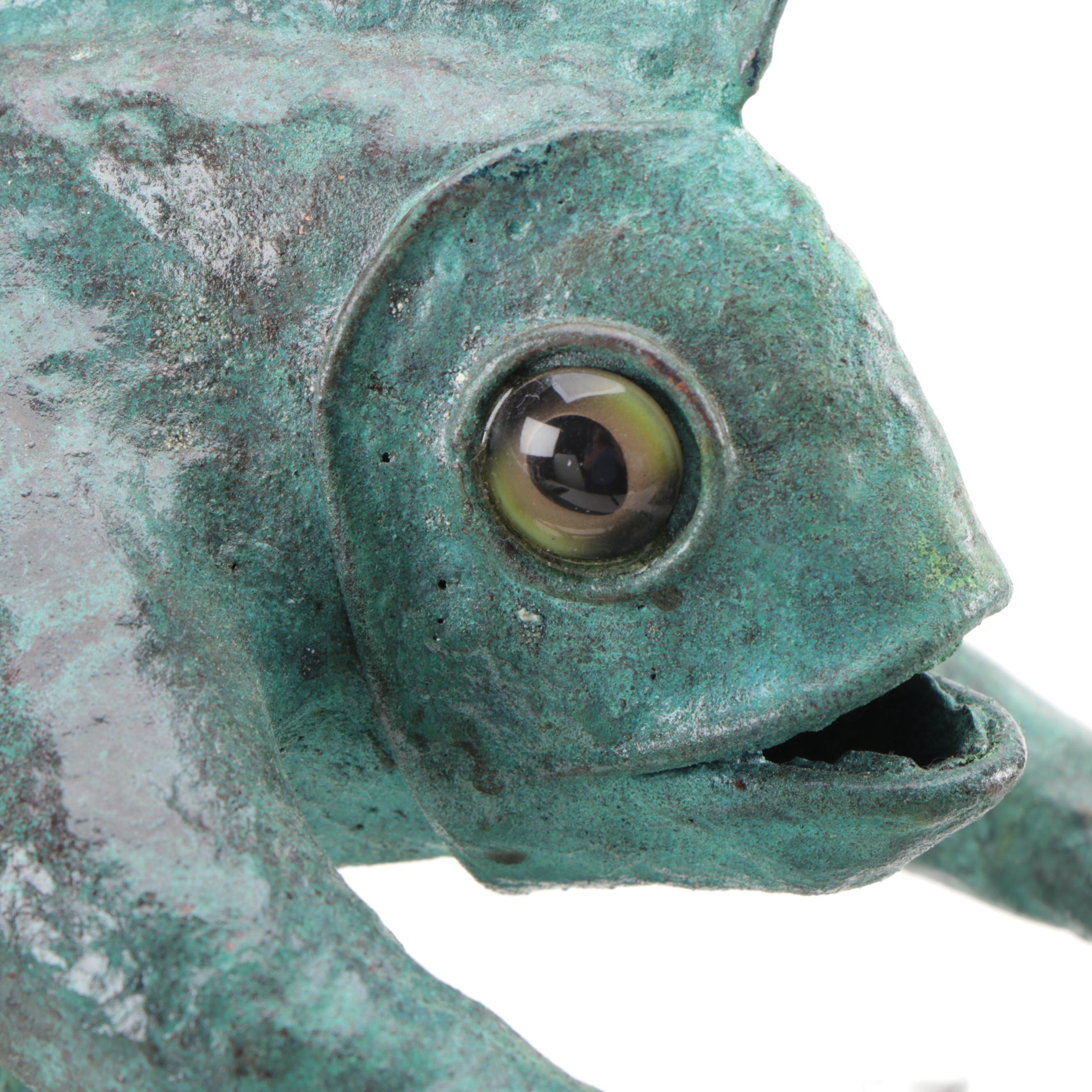 Ron Lemoine Welded Copper Sculpture "Skeleton Crew"