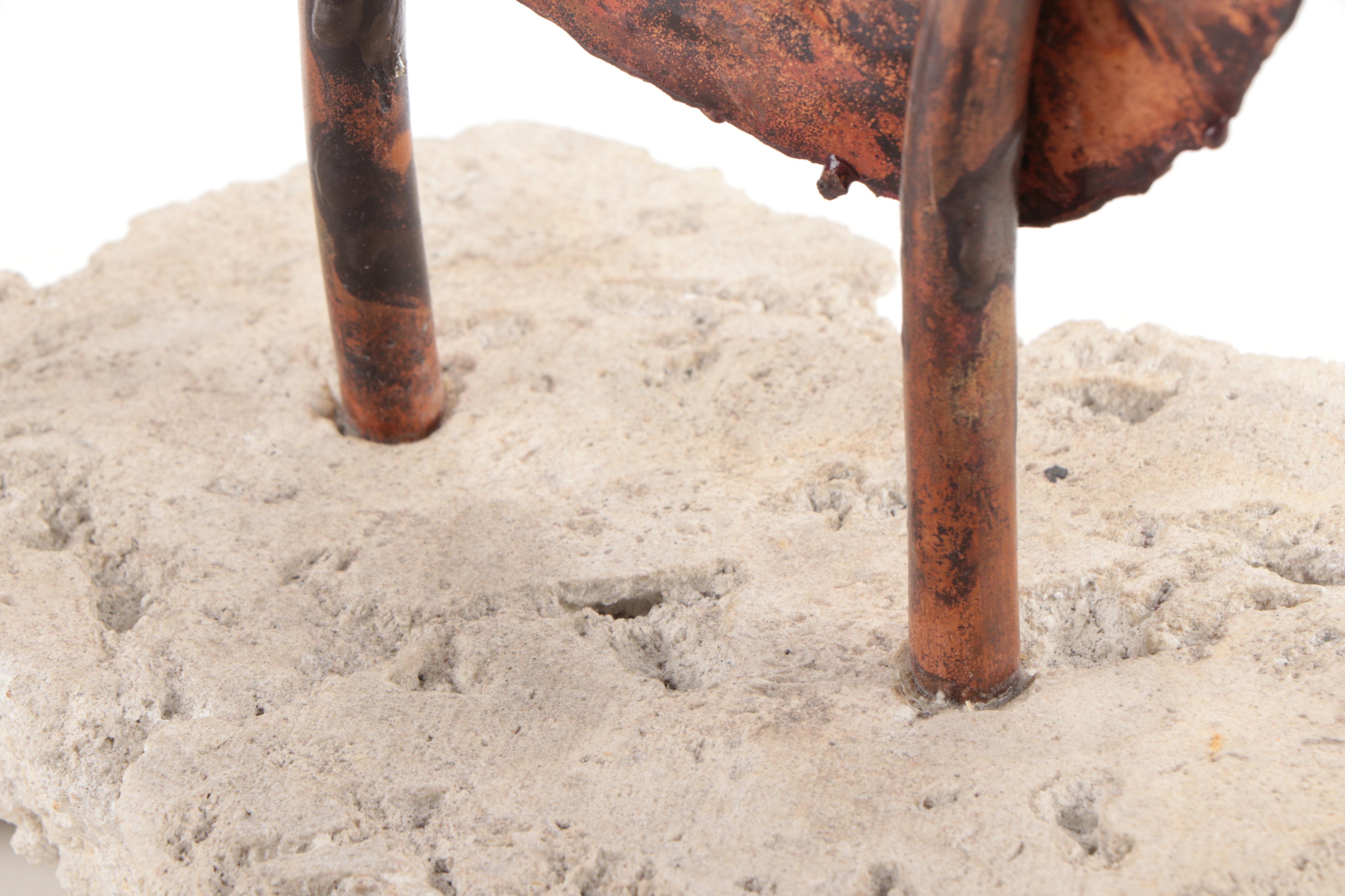 Ron Lemoine Welded Copper Sculpture "Skeleton Crew"