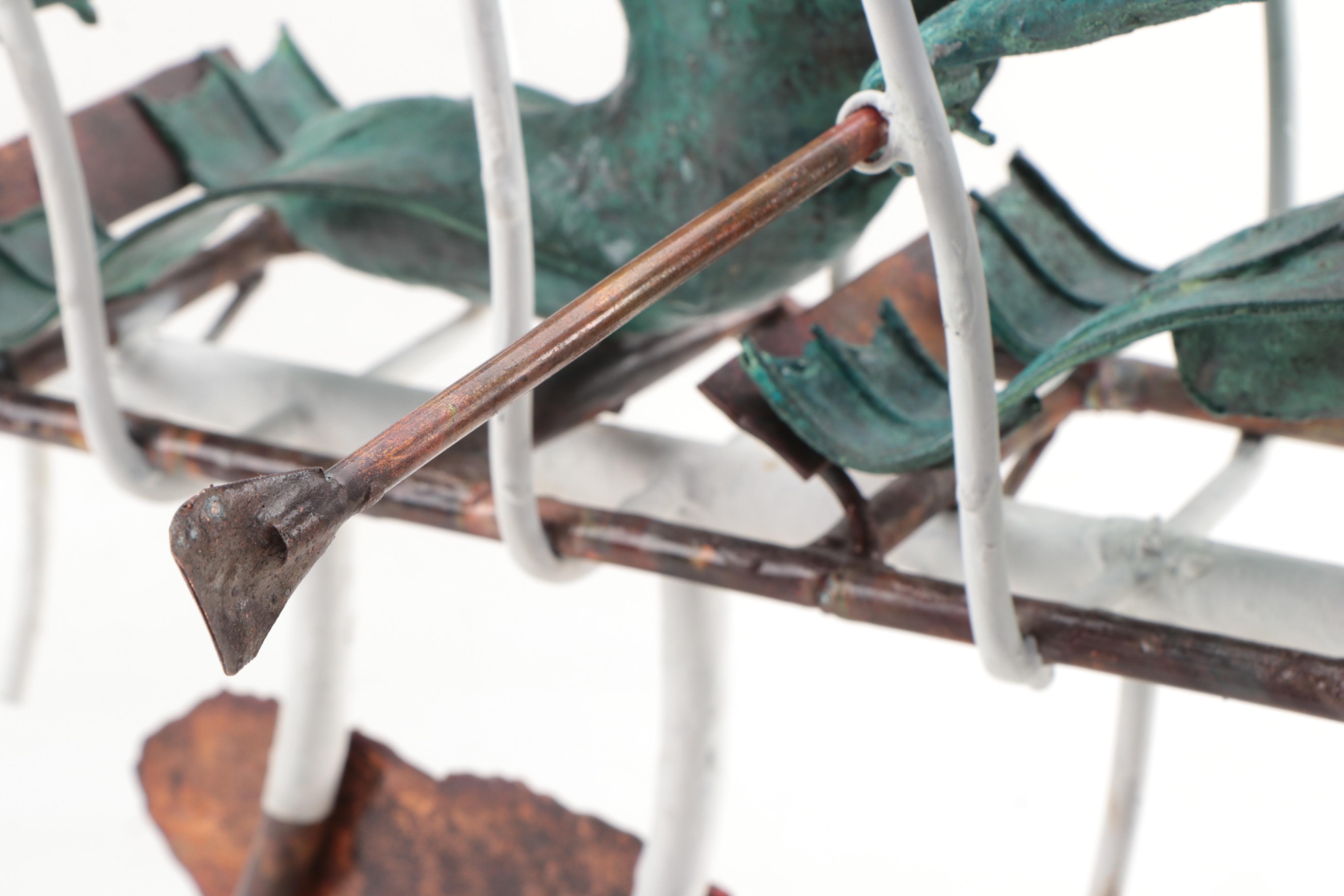 Ron Lemoine Welded Copper Sculpture "Skeleton Crew"