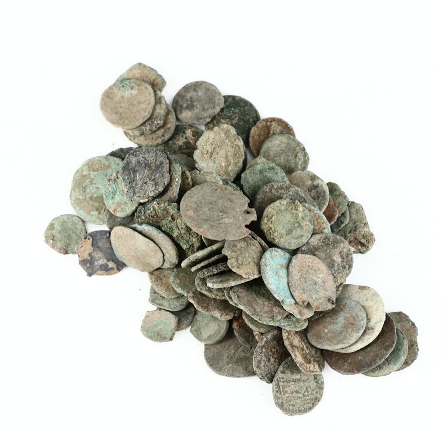 Uncleaned Ancient Roman Coins