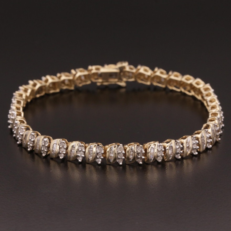 10K Gold 1.00 CTW Diamond Bracelet