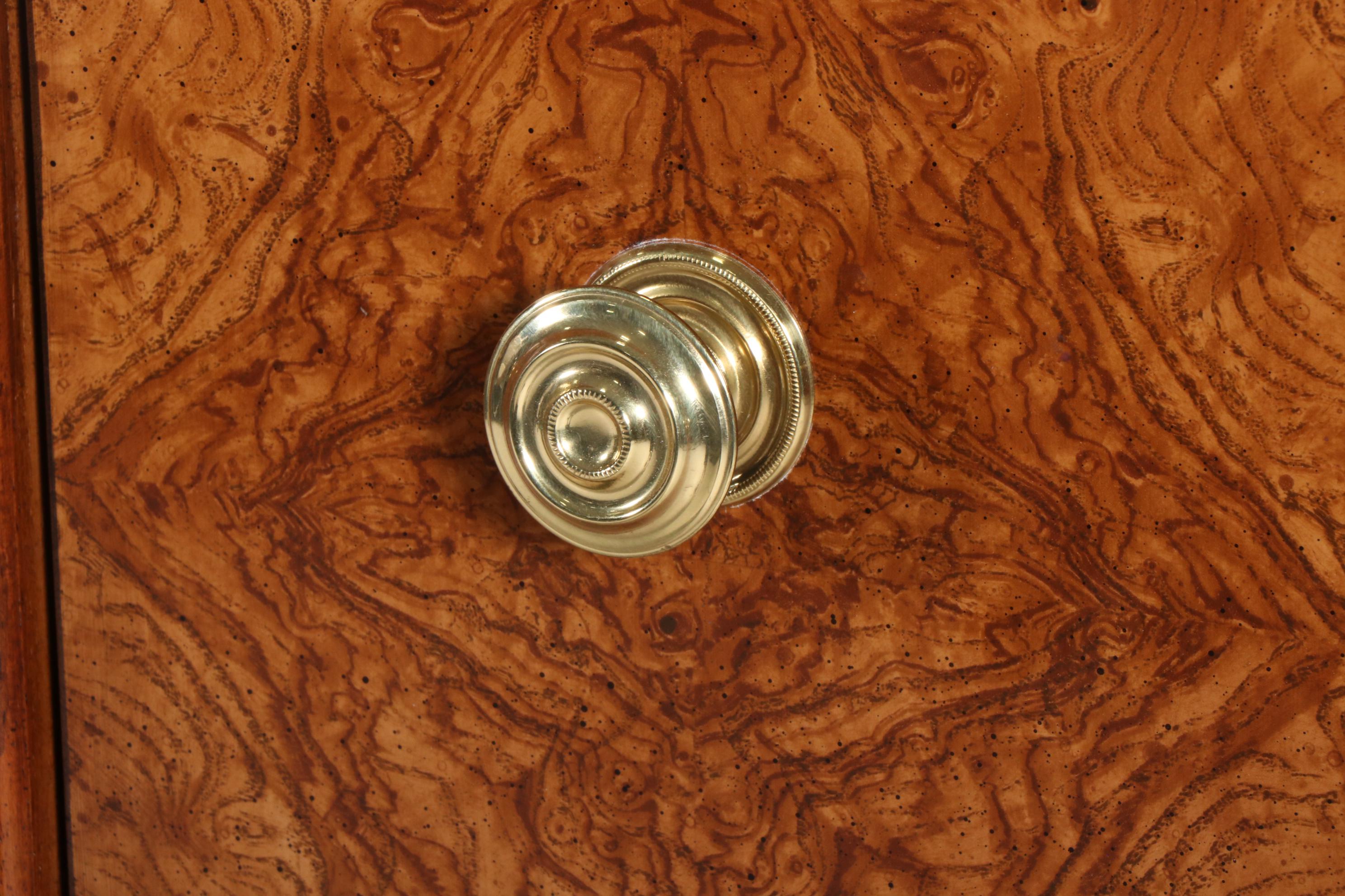 Drexel-Heritage Art Deco Style Maple and Burlwood Armoire, Mid to Late 20th C.