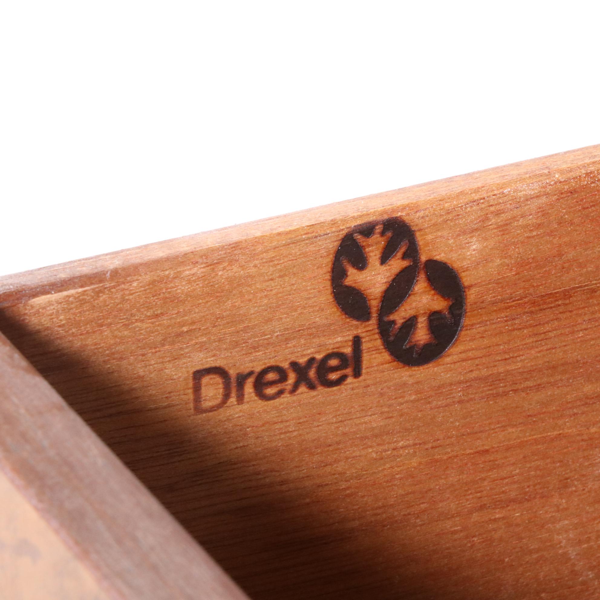 Drexel-Heritage Art Deco Style Maple and Burlwood Armoire, Mid to Late 20th C.