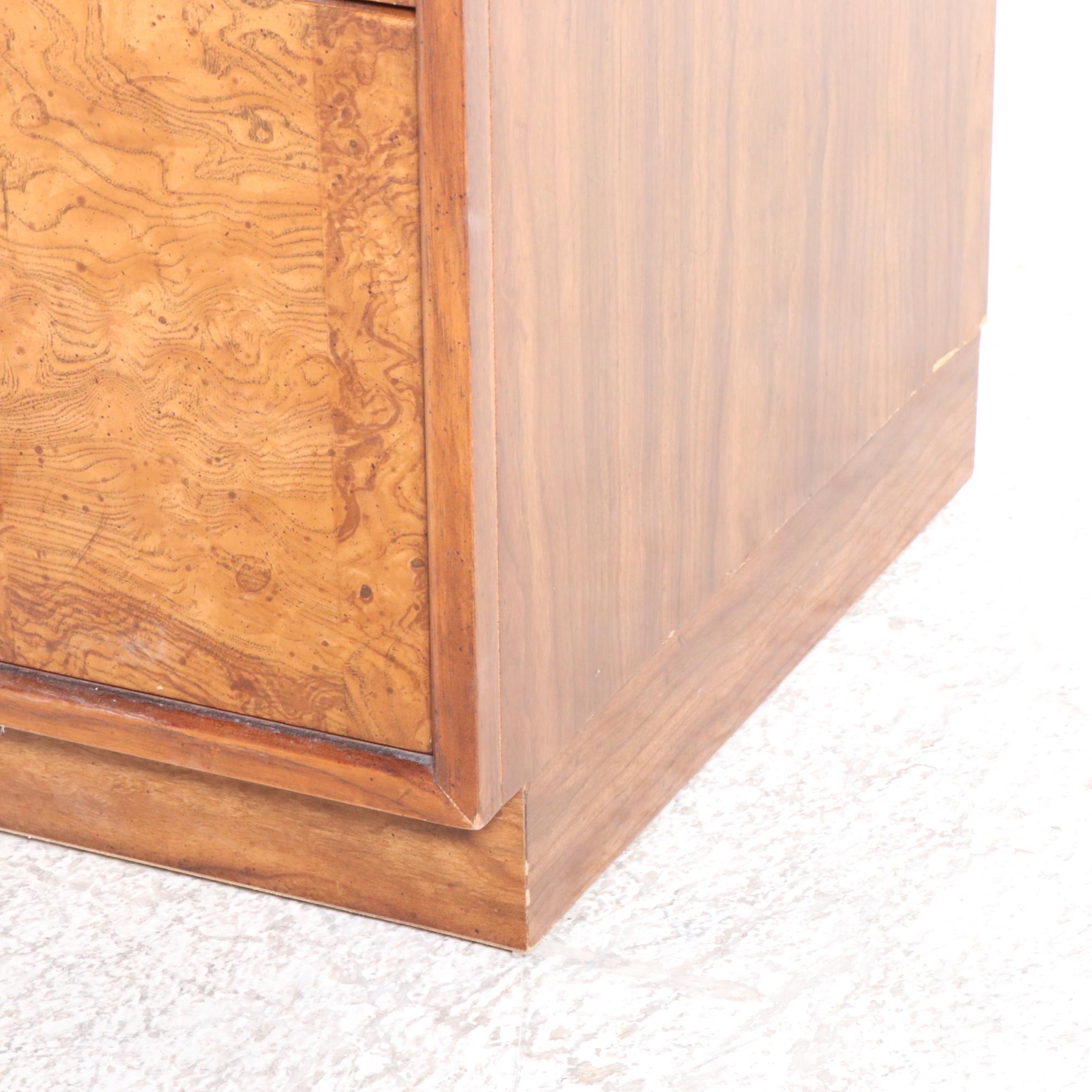 Drexel-Heritage Art Deco Style Maple and Burlwood Armoire, Mid to Late 20th C.