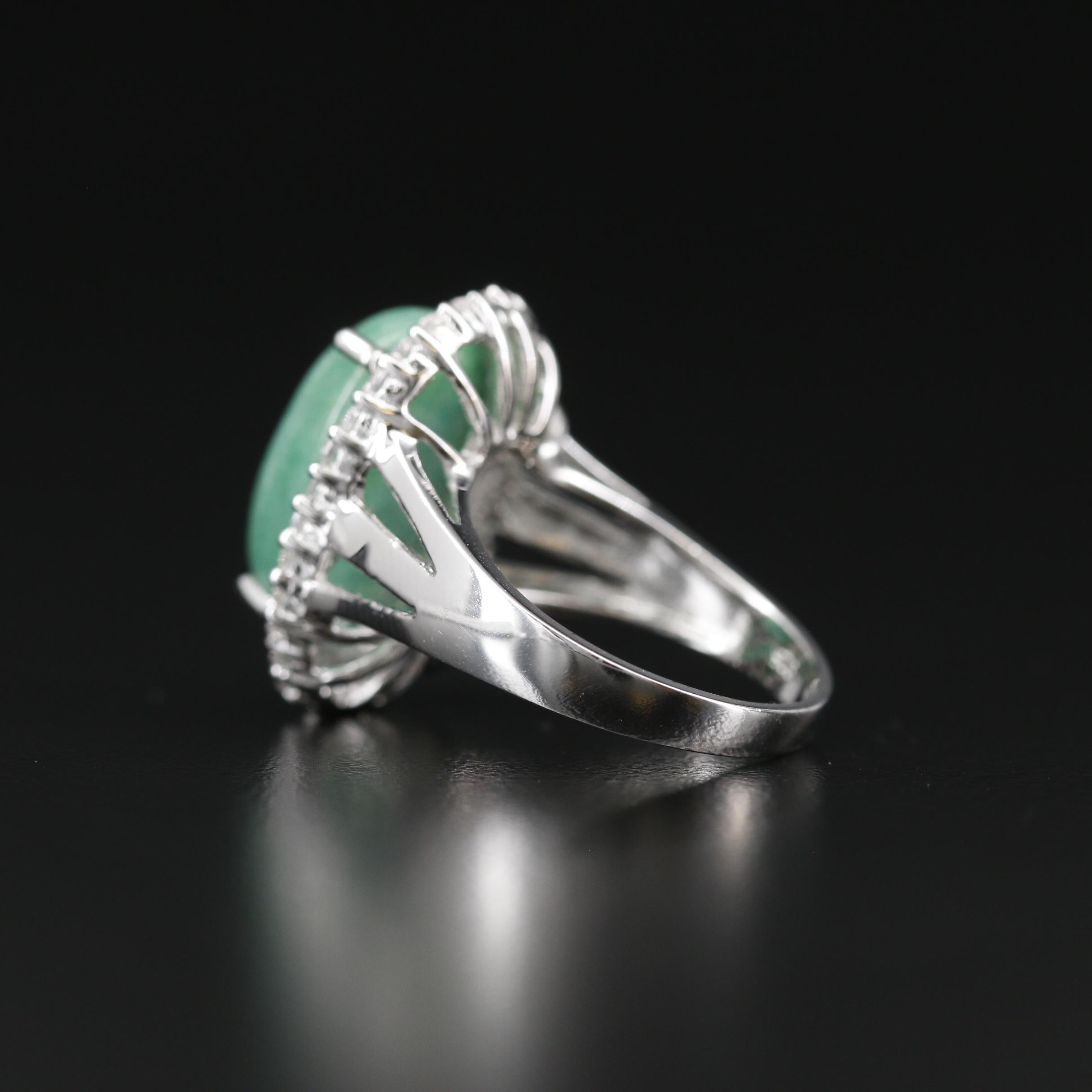 Sterling Silver Beryl and Sapphire Ring