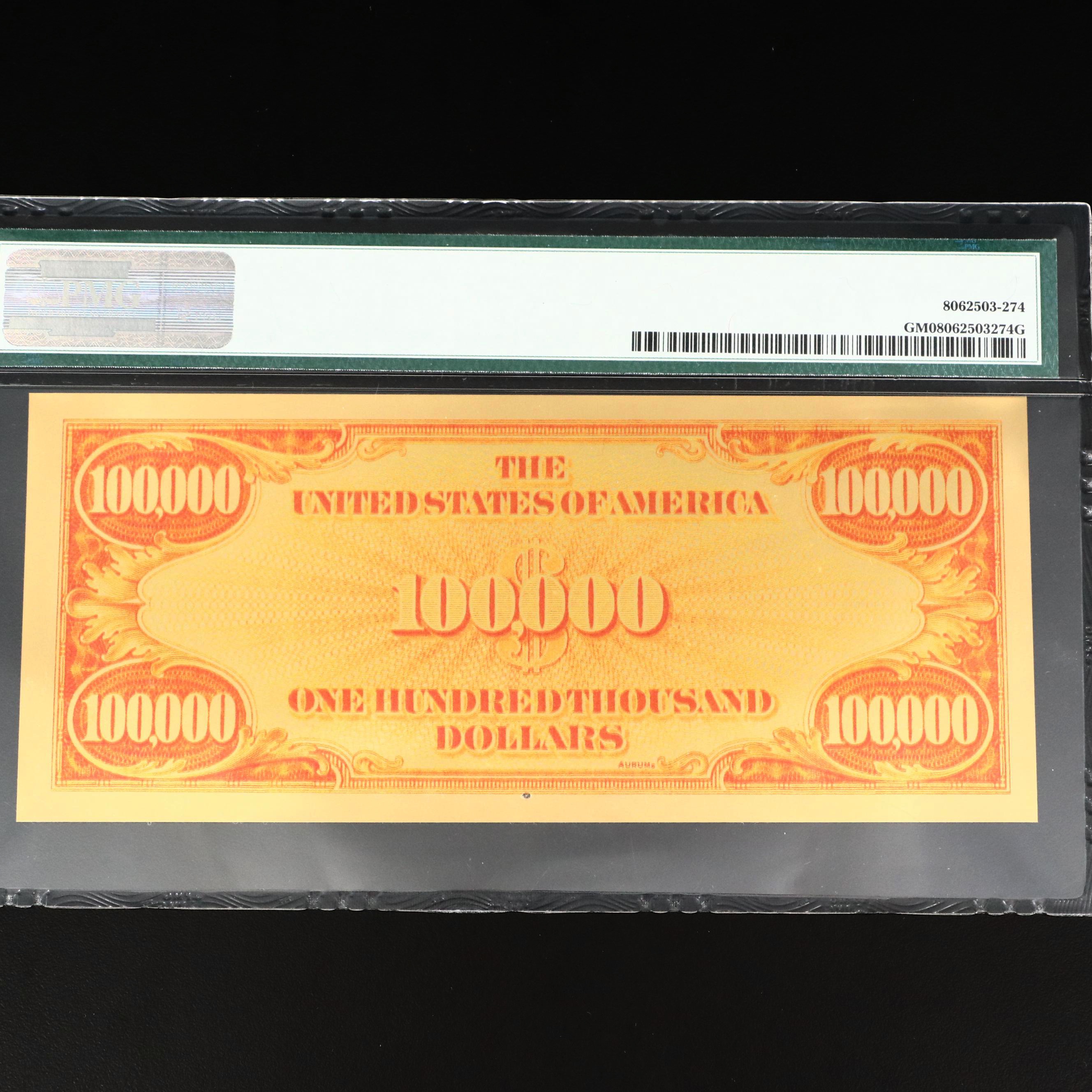 PMG Graded Gem Uncirculated "Smithsonian Edition" Gold Certificate