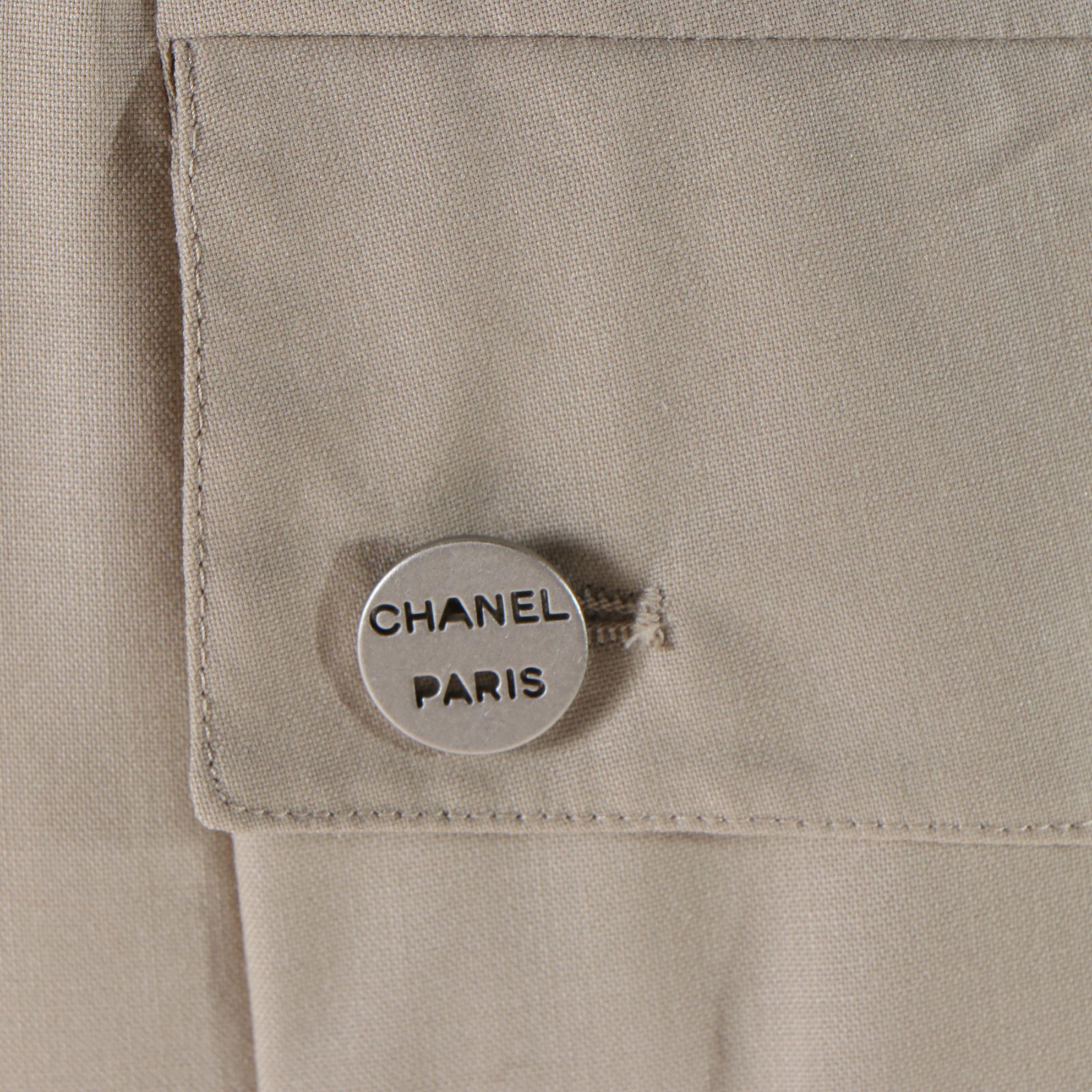 Chanel 2000 Cruise Collection Beige Pleated Panel Skirt