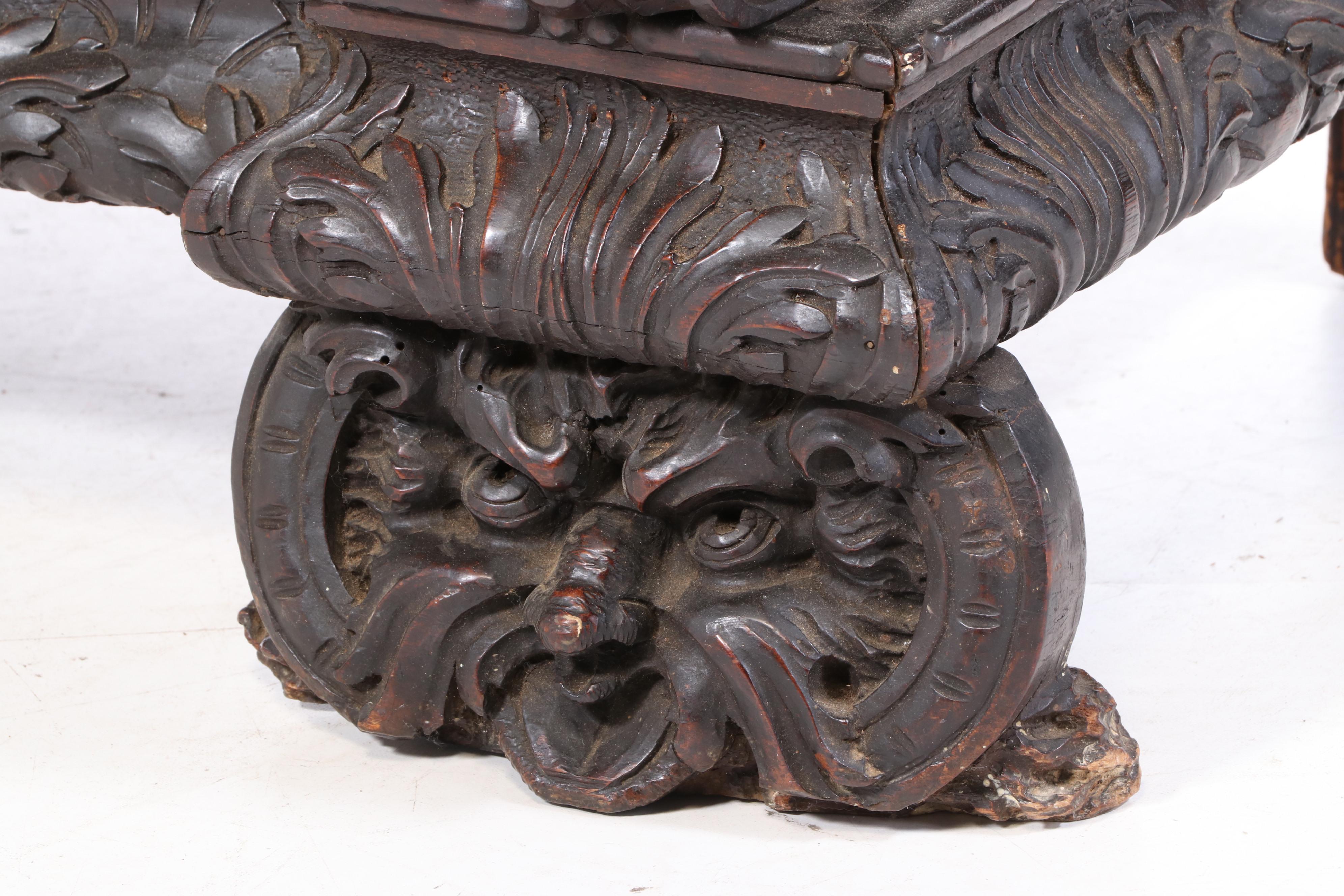 Italian Renaissance Revival Elaborately Carved Walnut Cupboard, 19th Century