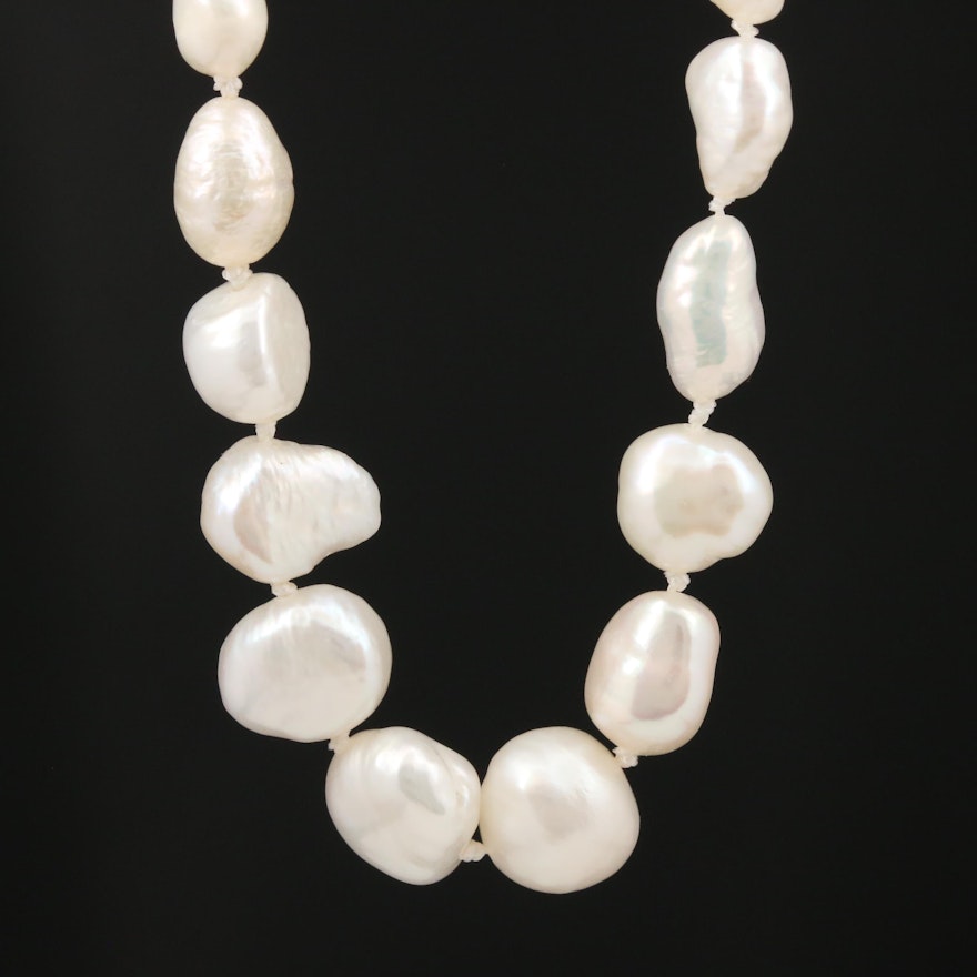 Baroque Pearl Necklace with 18K Clasp