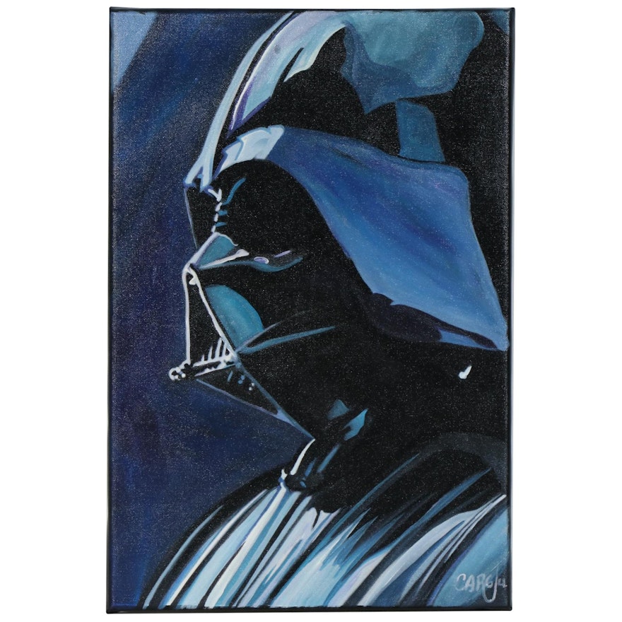 Chris Cargill Acrylic Painting of Darth Vader