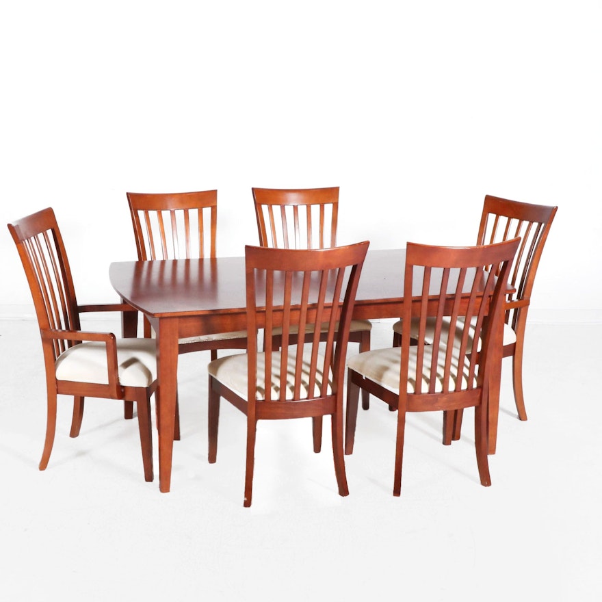 Cherry Finish Dining Table and Chairs, Contemporary