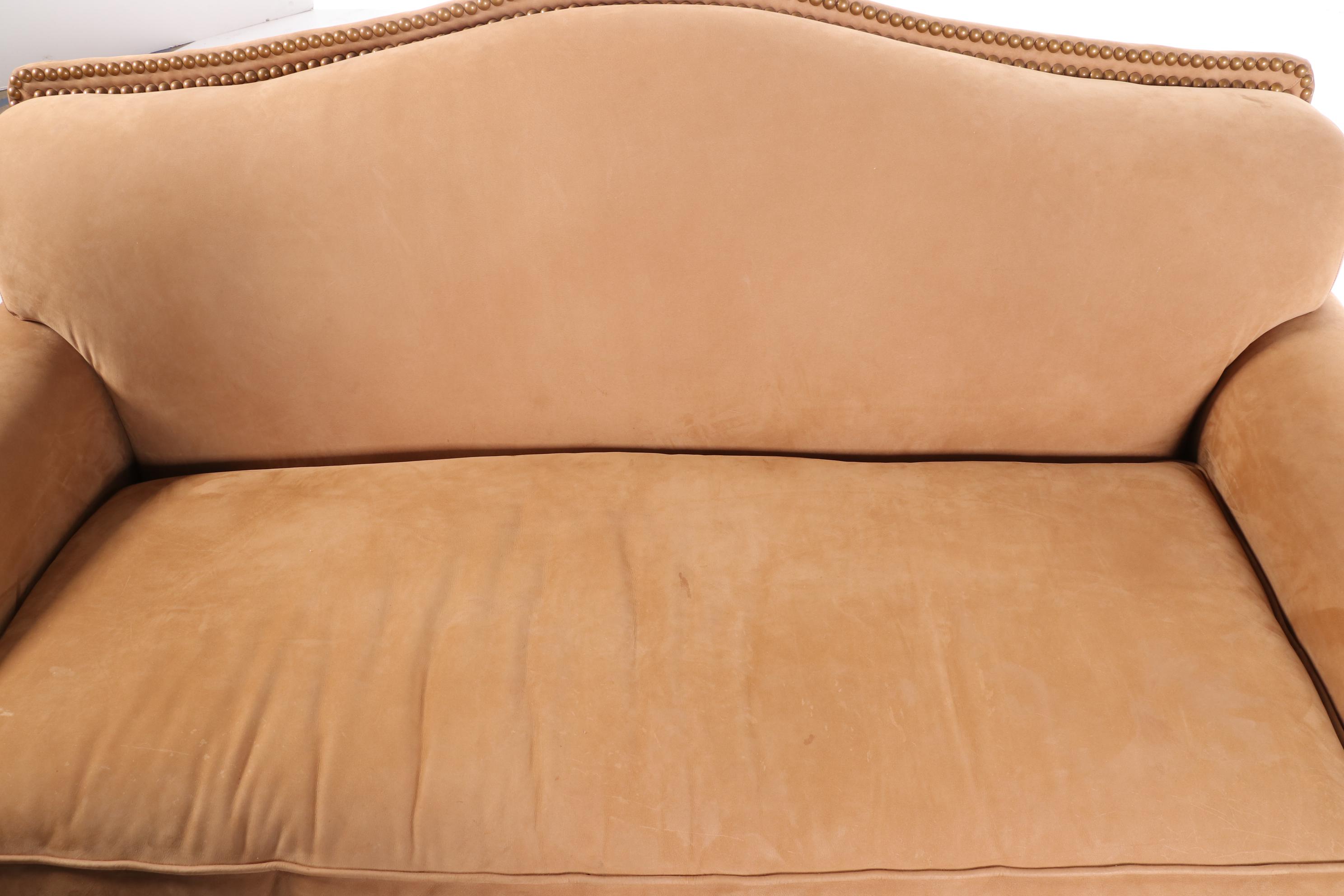 Lenore Mulligan Suede Leather Sofa